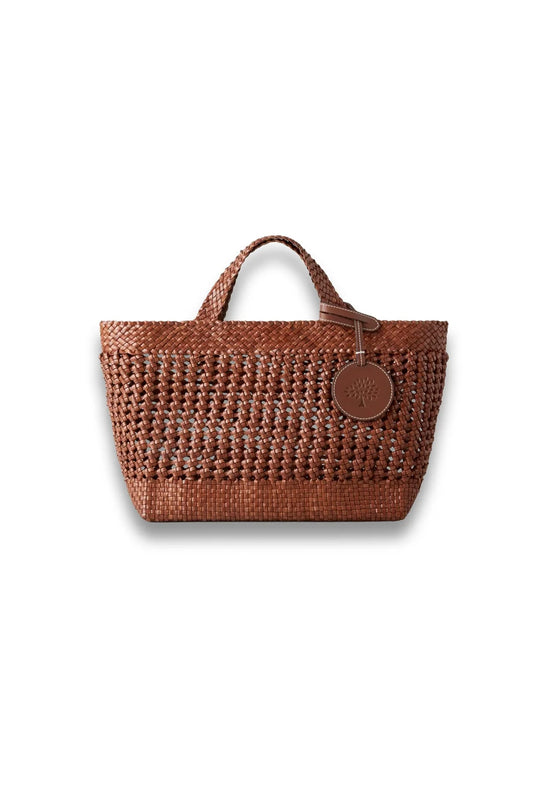 Small Woven Leather Tote