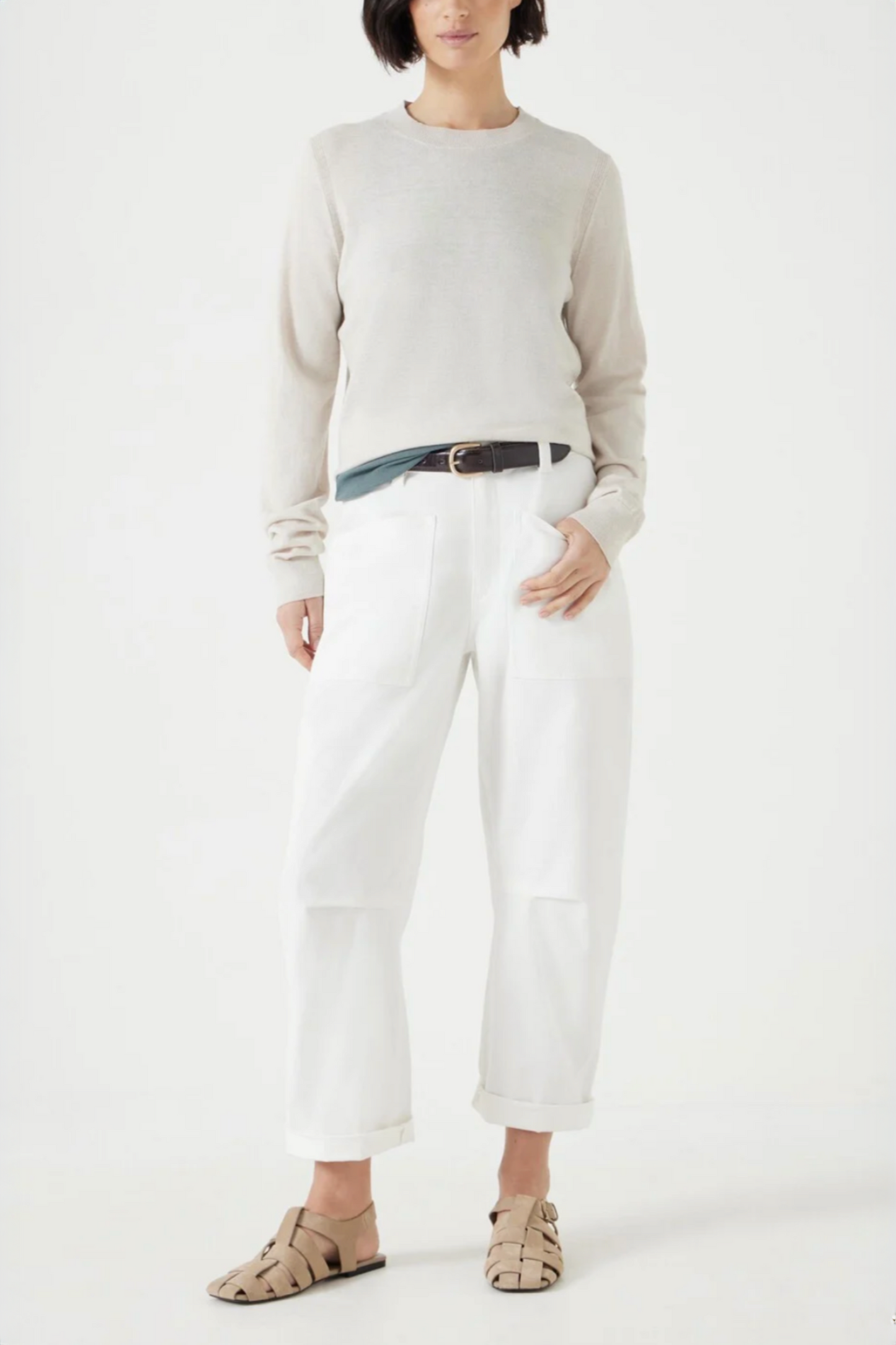 Cordi Barrel-leg Cotton Trousers