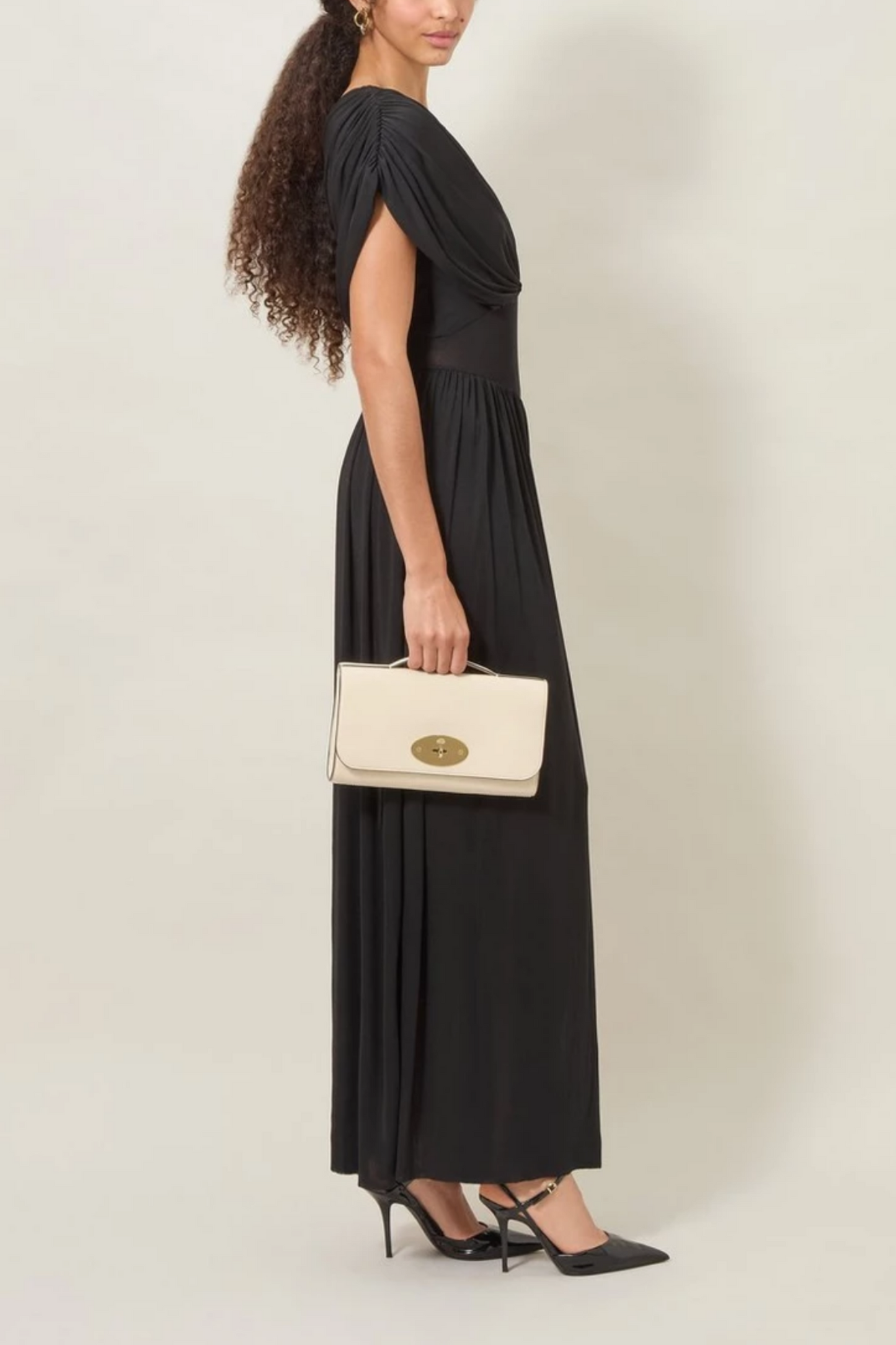 Lily Clutch Eggshell Buttery Nappa