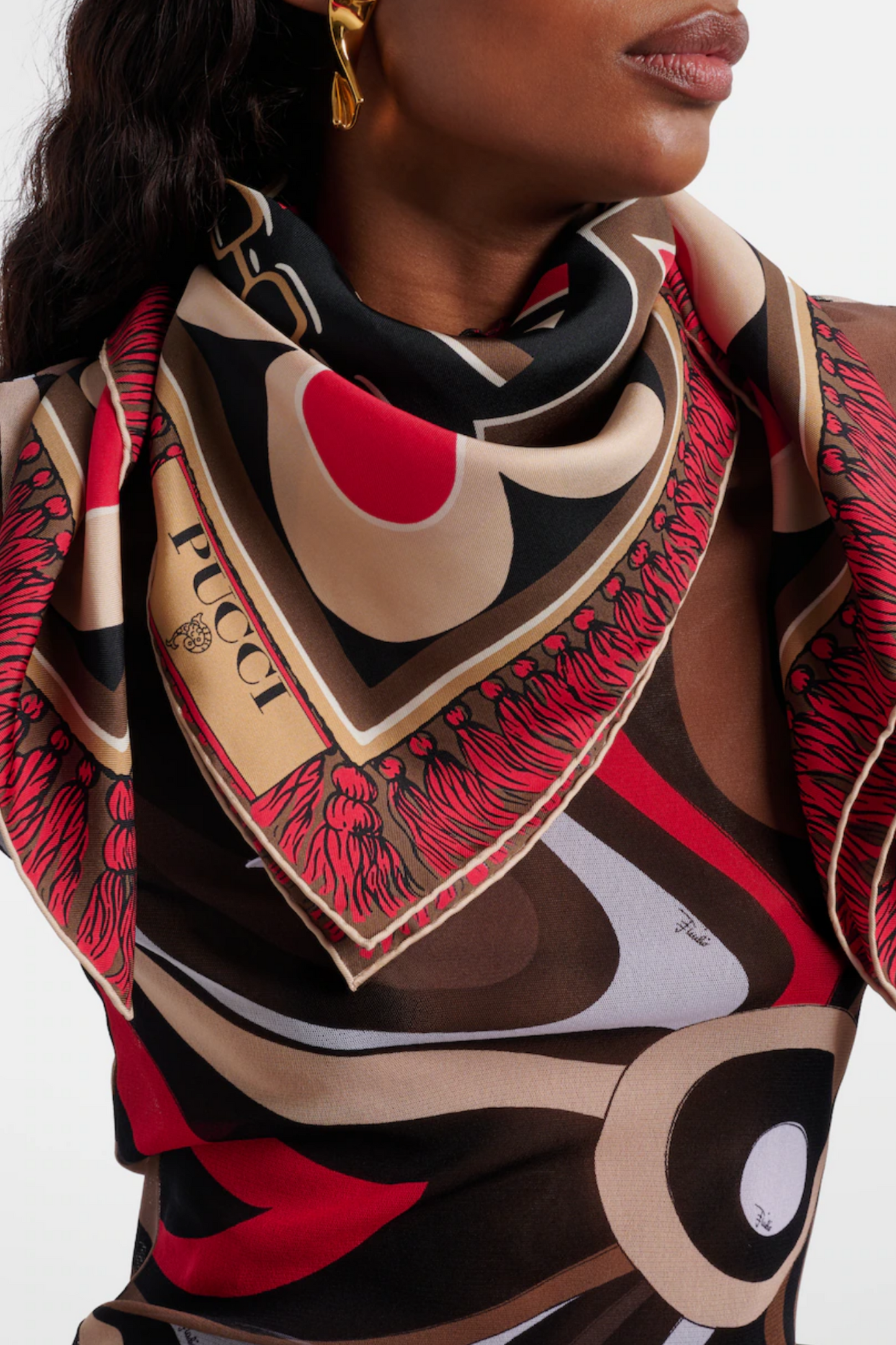 Printed Silk Twill Scarf