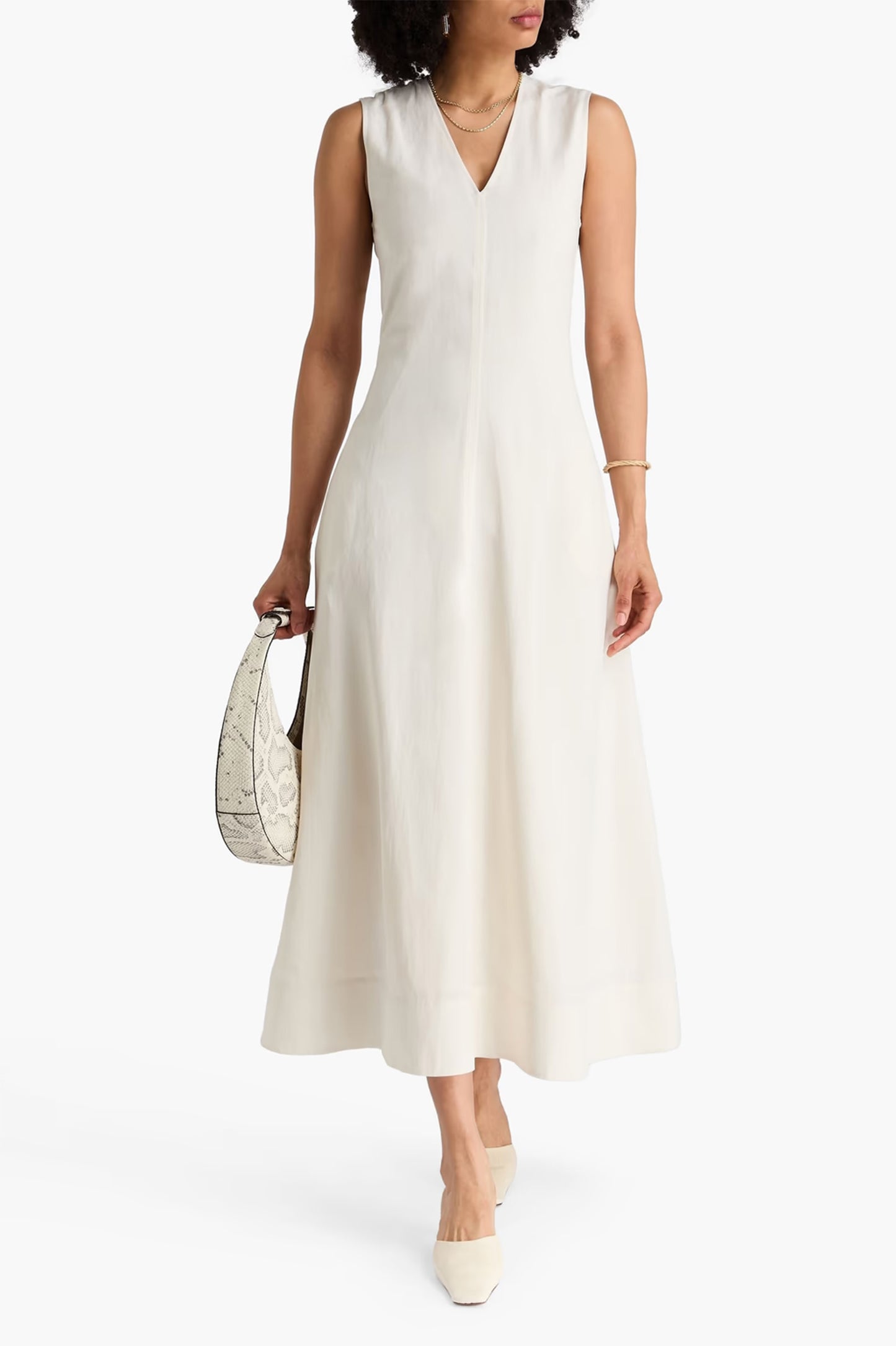 Lyocell And Linen-Blend Maxi Dress