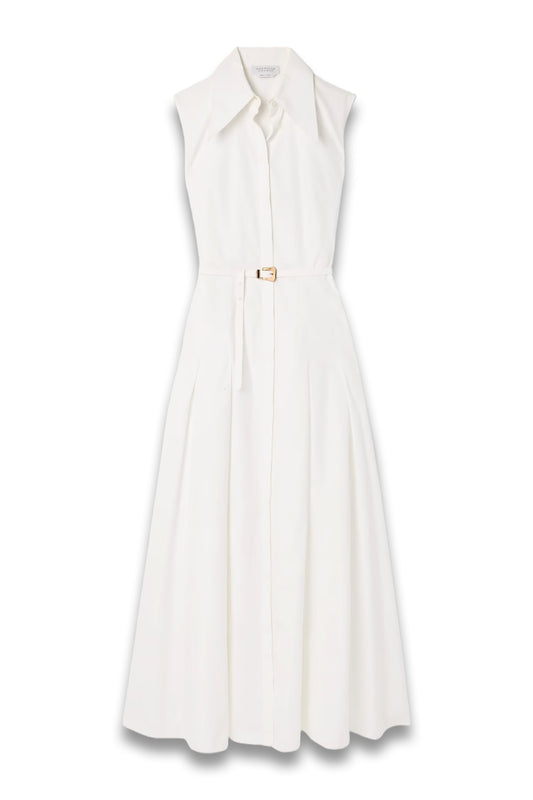 Becca Belted Cotton-Poplin Maxi Shirt Dress