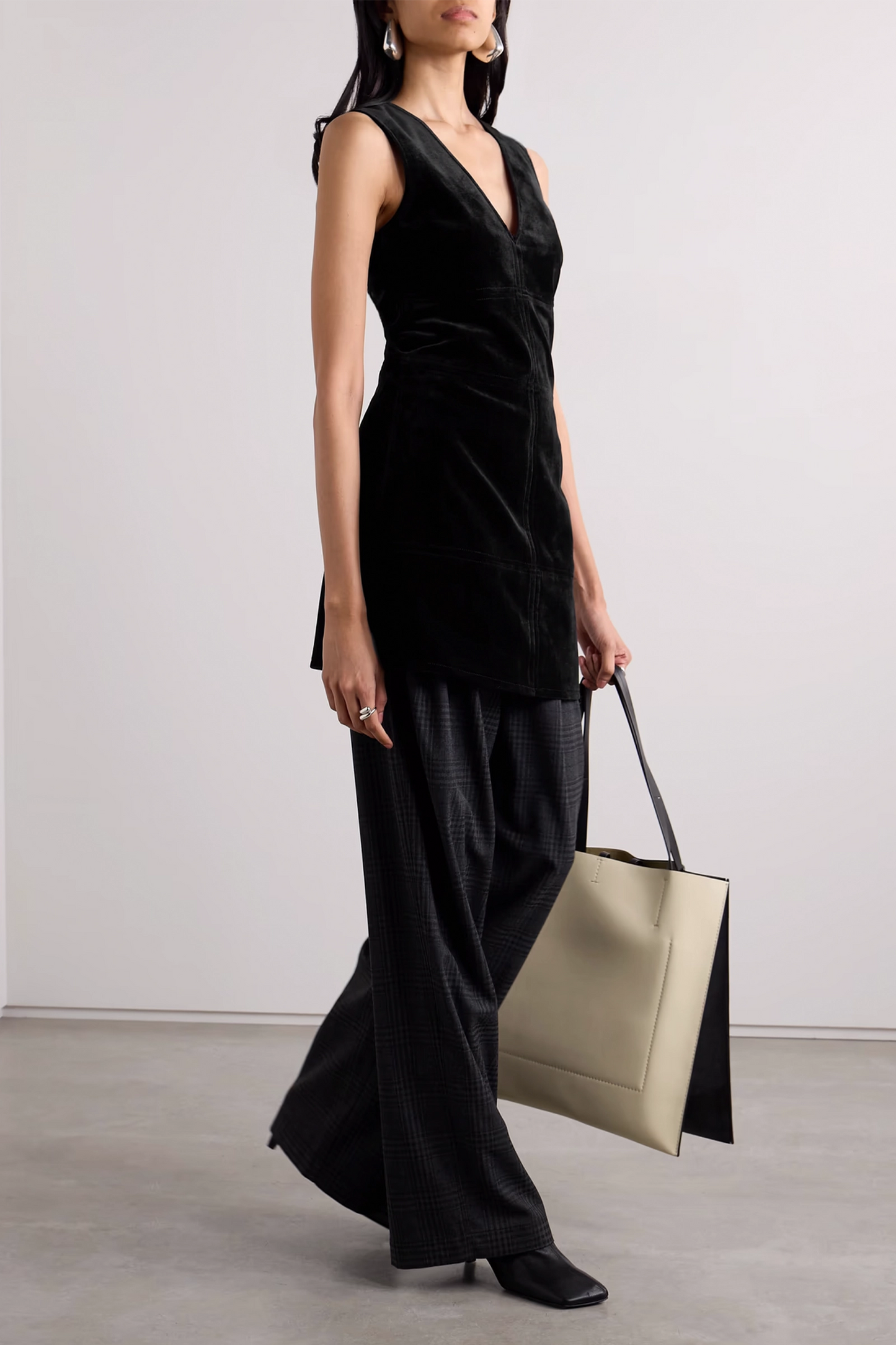 Knox Paneled Velvet Mini Dress