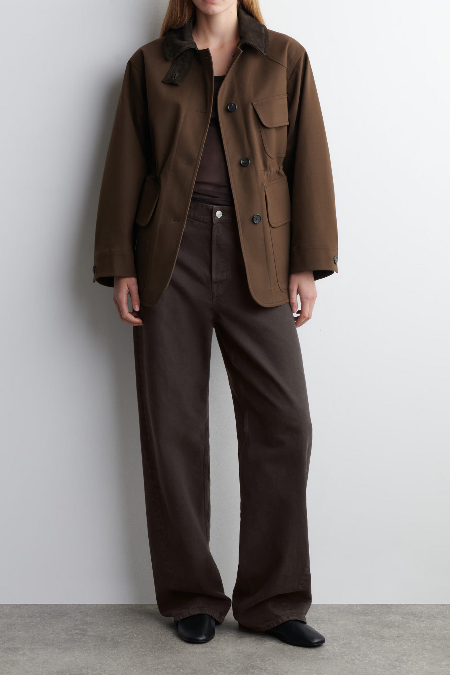 Suede-collar Field Jacket