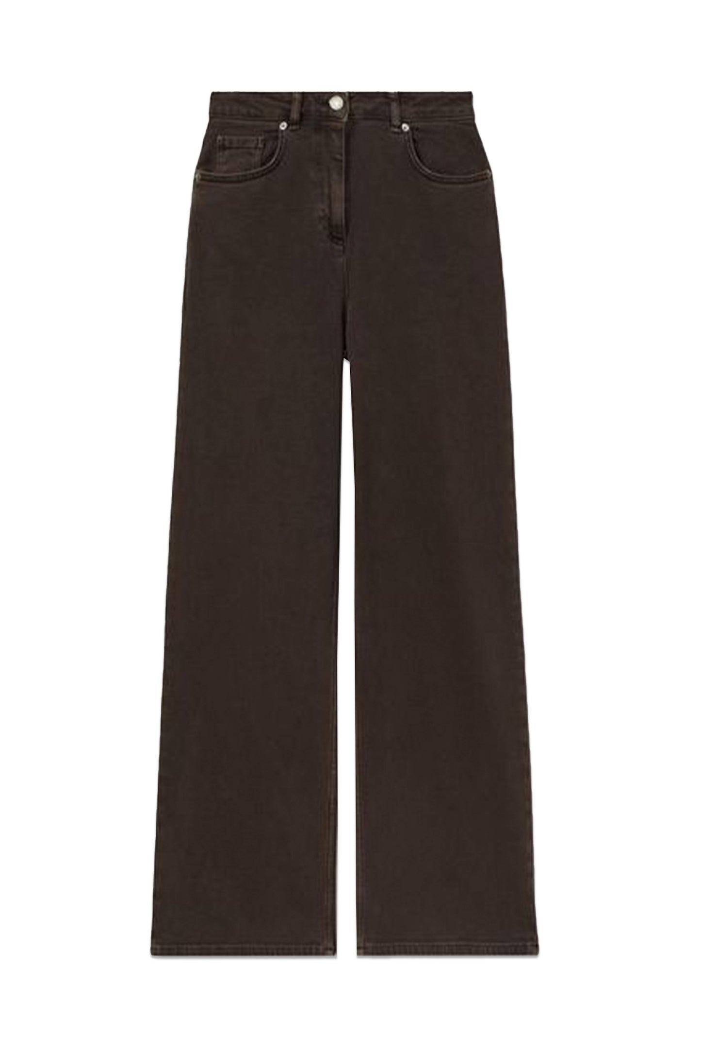 Relaxed Garment Dyed Wide Leg Jeans