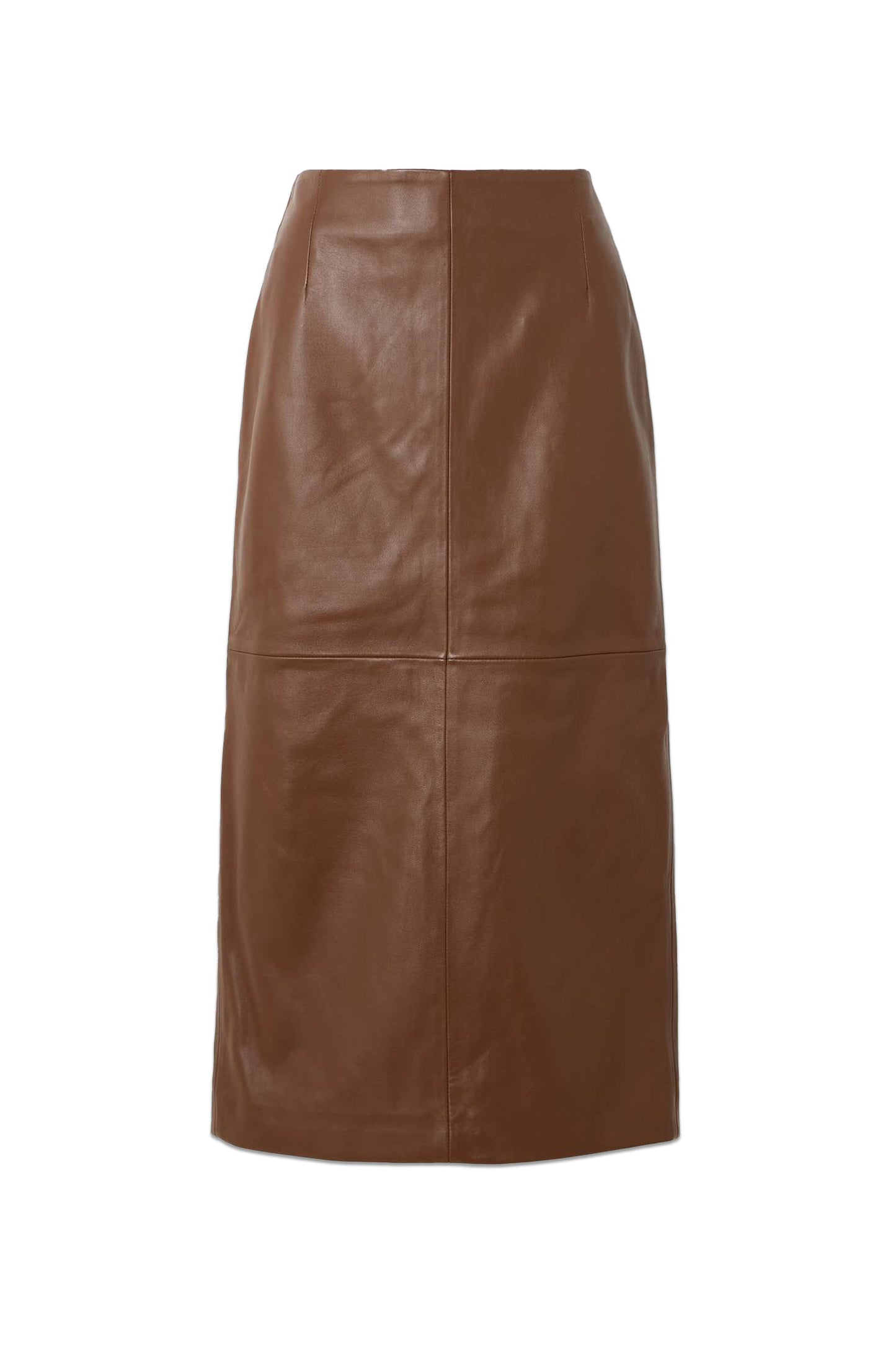 Selly Paneled Leather Midi Skirt