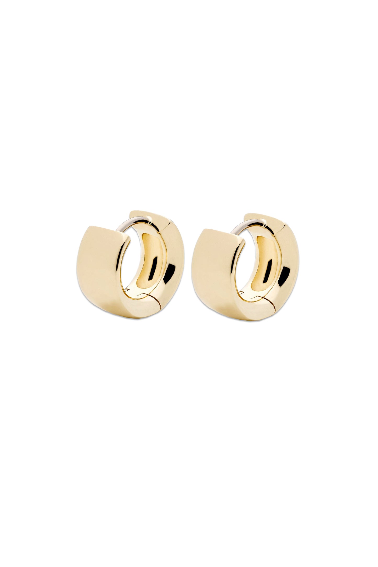886 Enlarged Huggie Hoops In 18Ct Yellow Gold