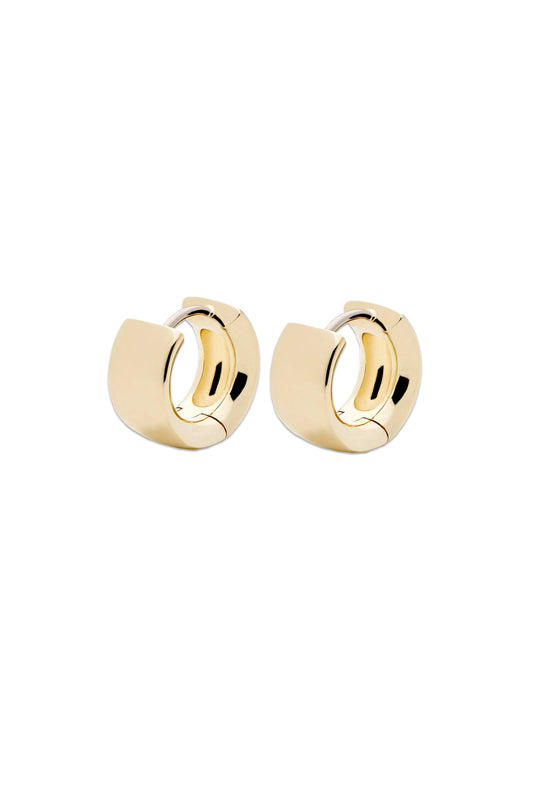 886 Enlarged Huggie Hoops In 18Ct Yellow Gold