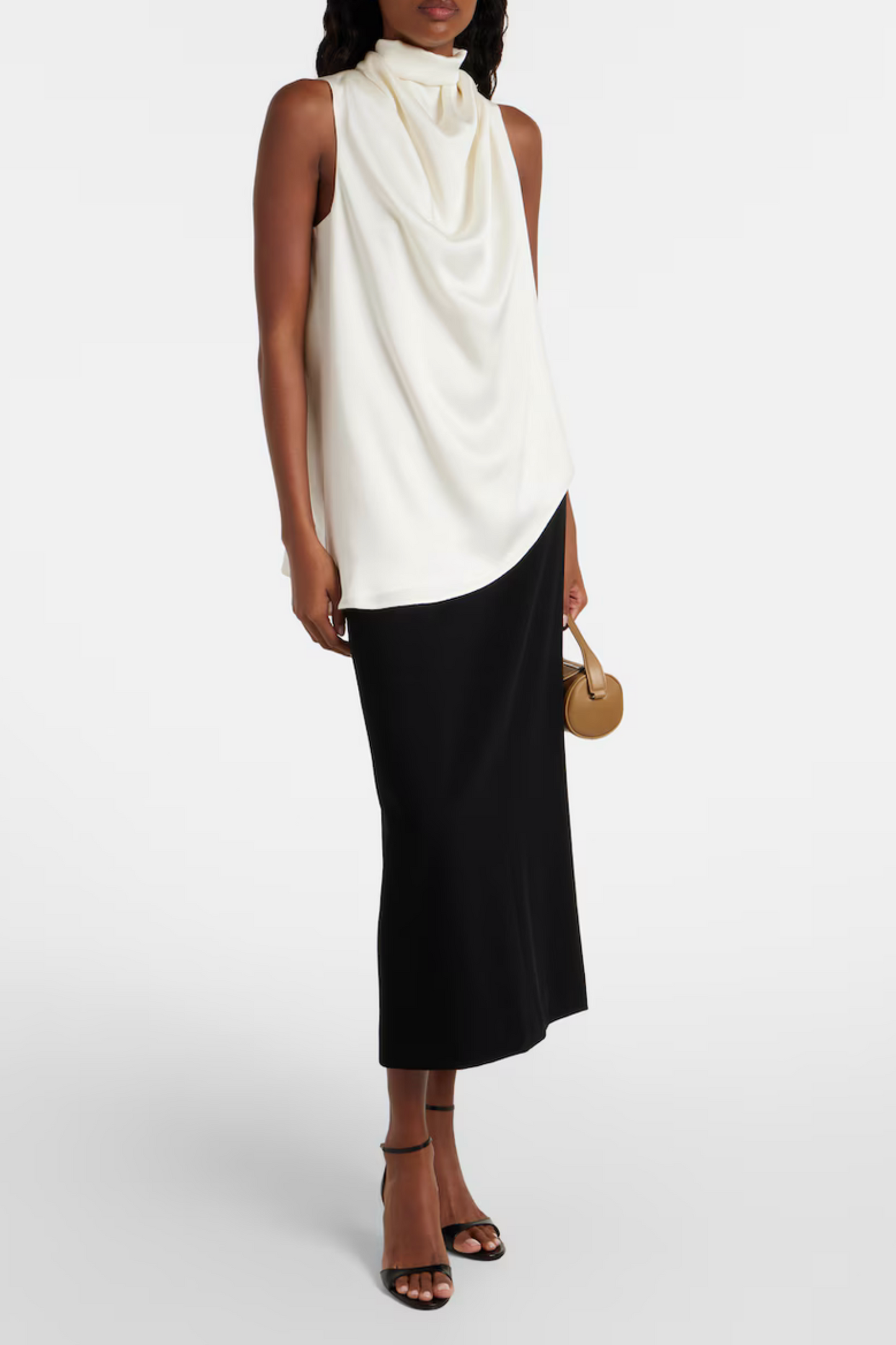 Draped Satin Top