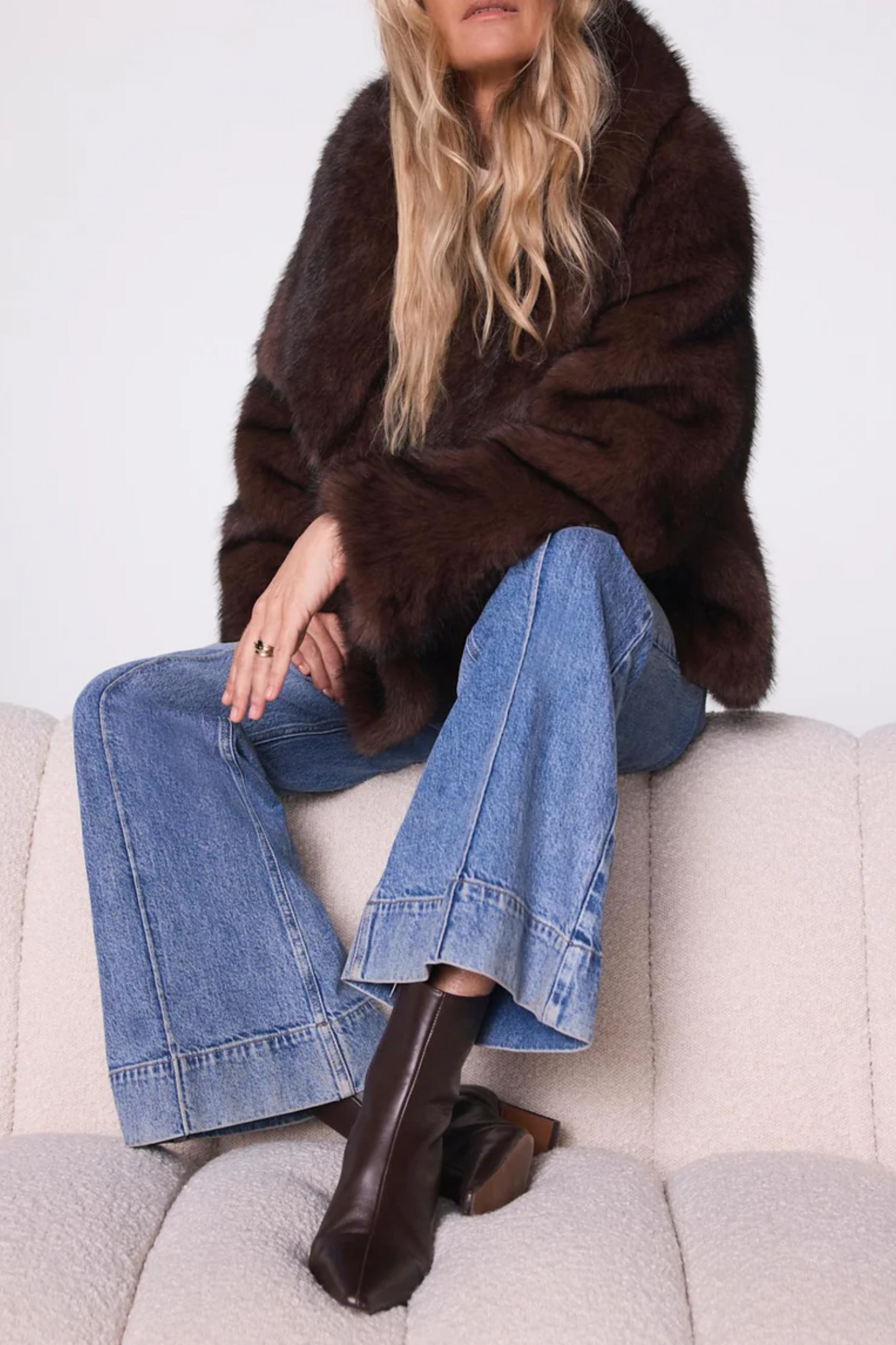 Brown Faux Fur Jacket