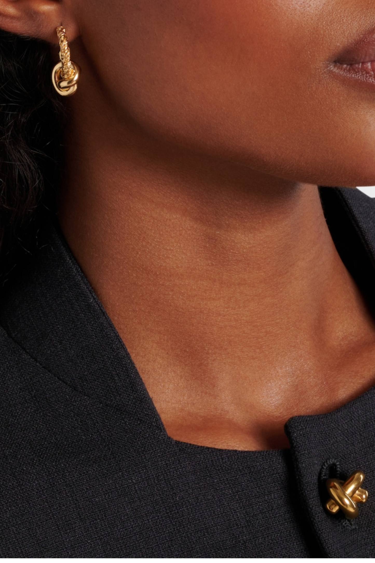 Knot Gold Plated Hoop Earrings