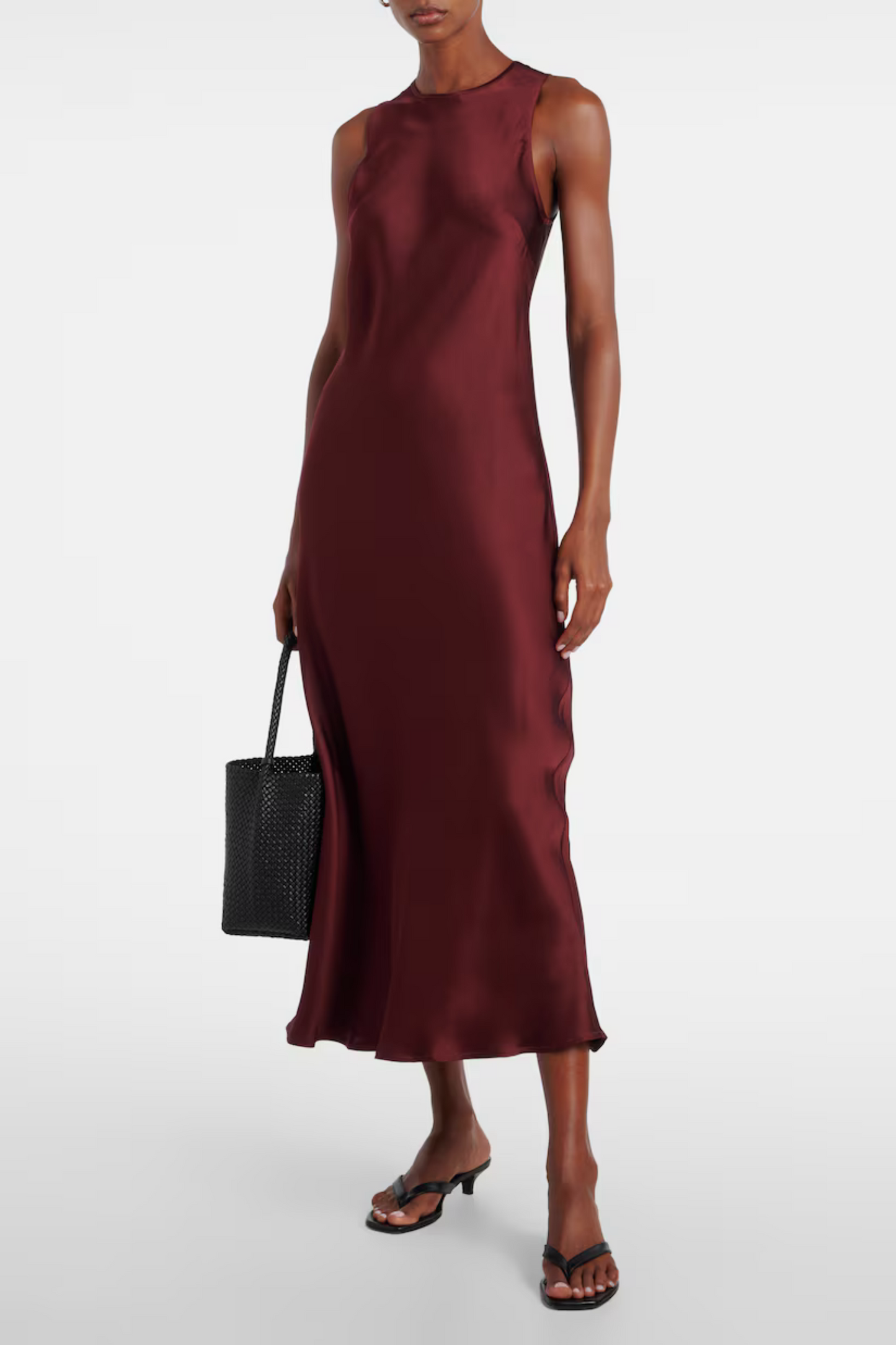 Valencia Silk Satin Maxi Dress