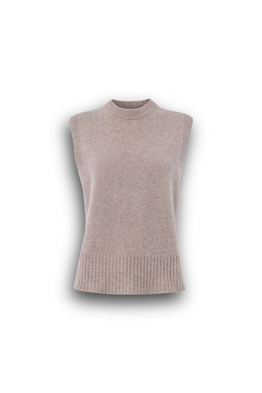 Neutral Wool Sleeveless Tank
