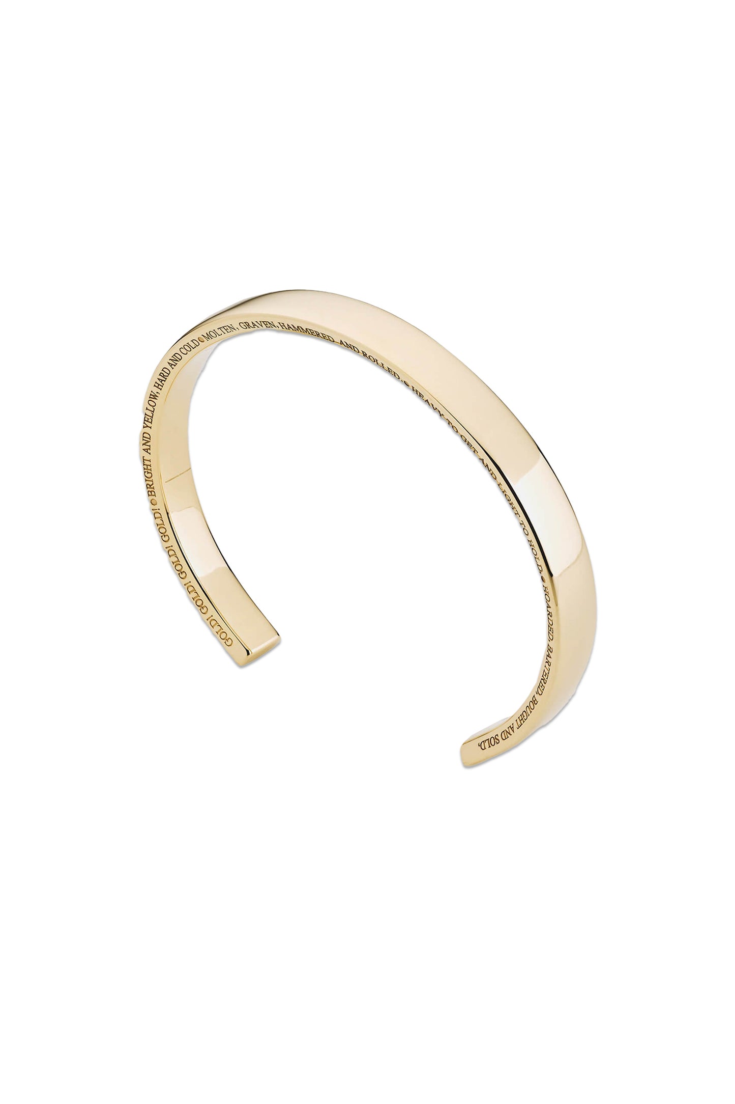 886 Bold Poem Cuff In 18Ct Yellow Gold
