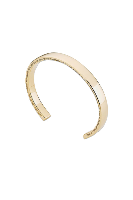 886 Bold Poem Cuff In 18Ct Yellow Gold