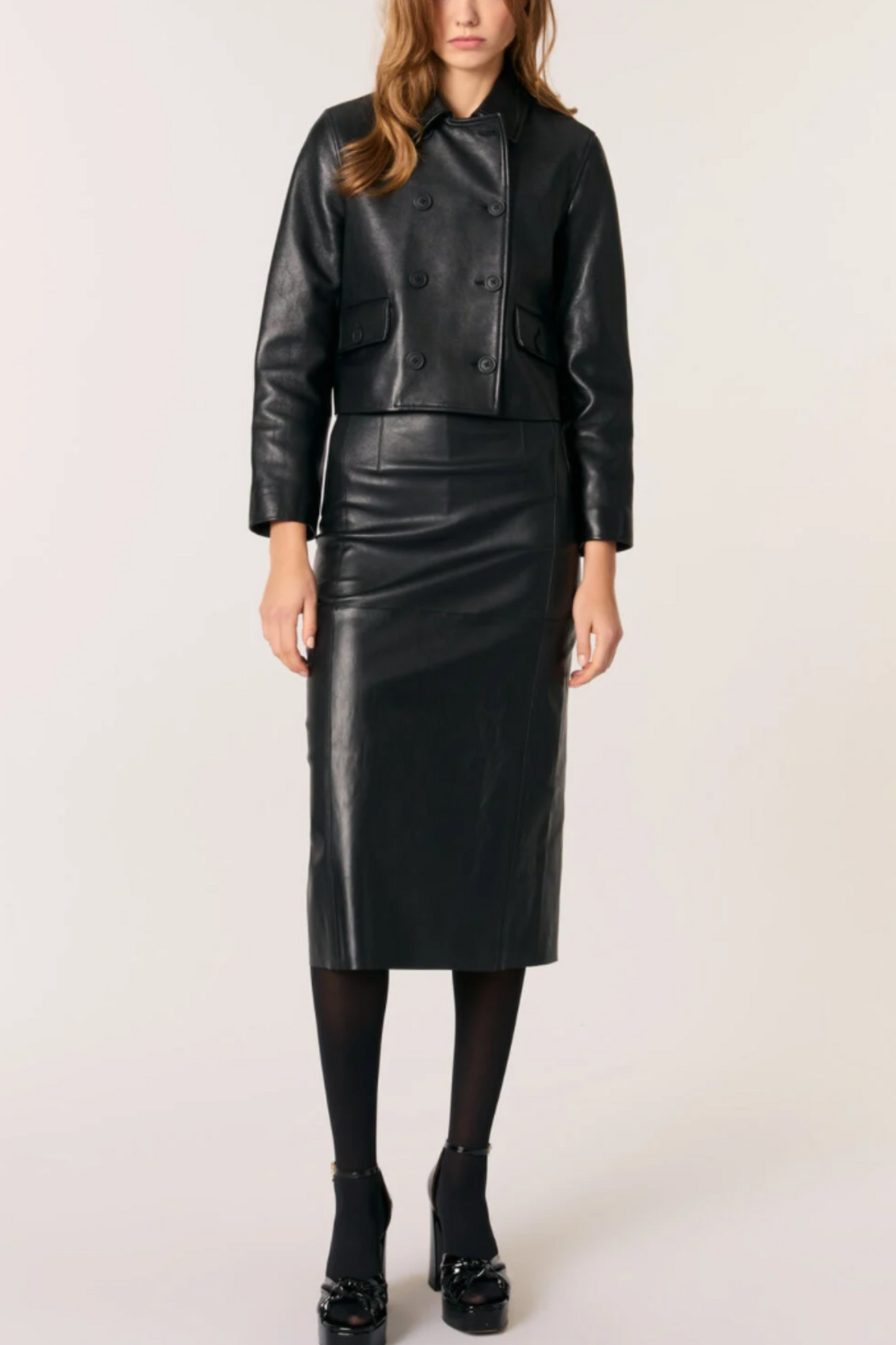 Cropped Leather Jacket