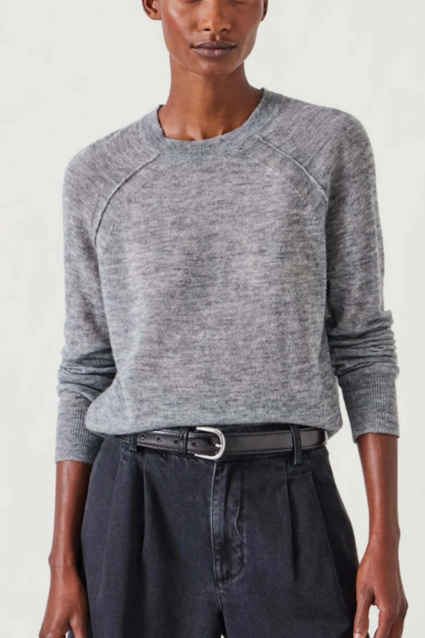 Elsie Gauzy Wool Blend Crew Jumper