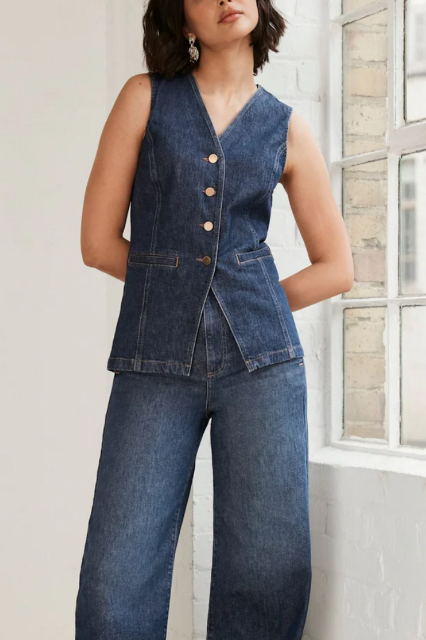 Blue Denim Waistcoat