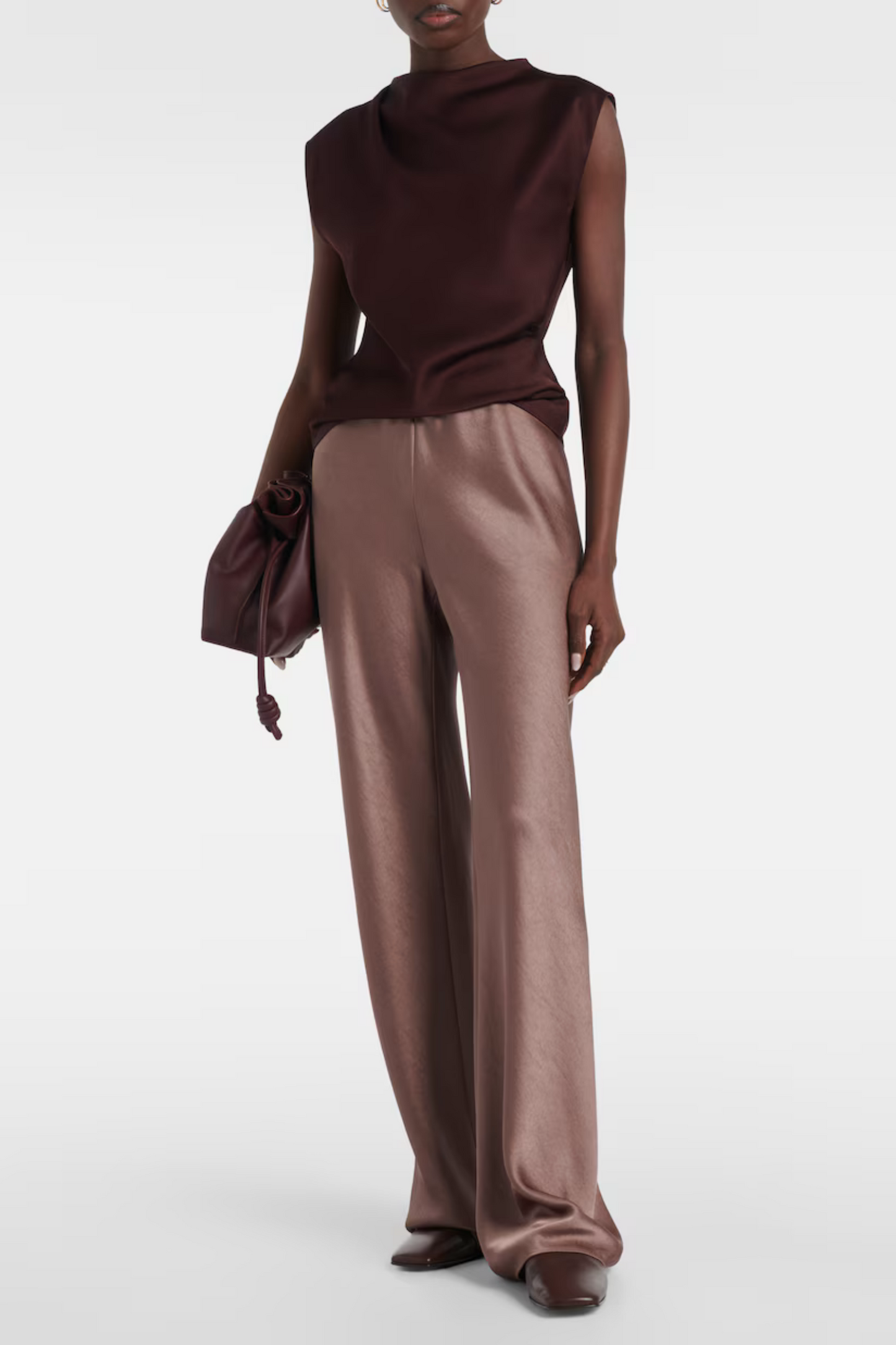 Draped Satin Top