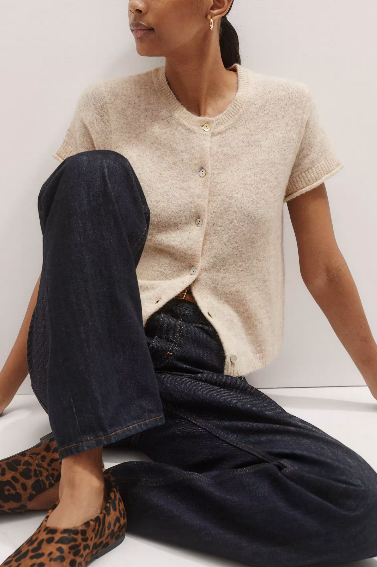 Women's Button-Through Knit Baby Tee
