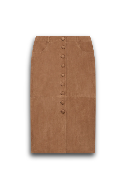 Tan Suede Mini Skirt