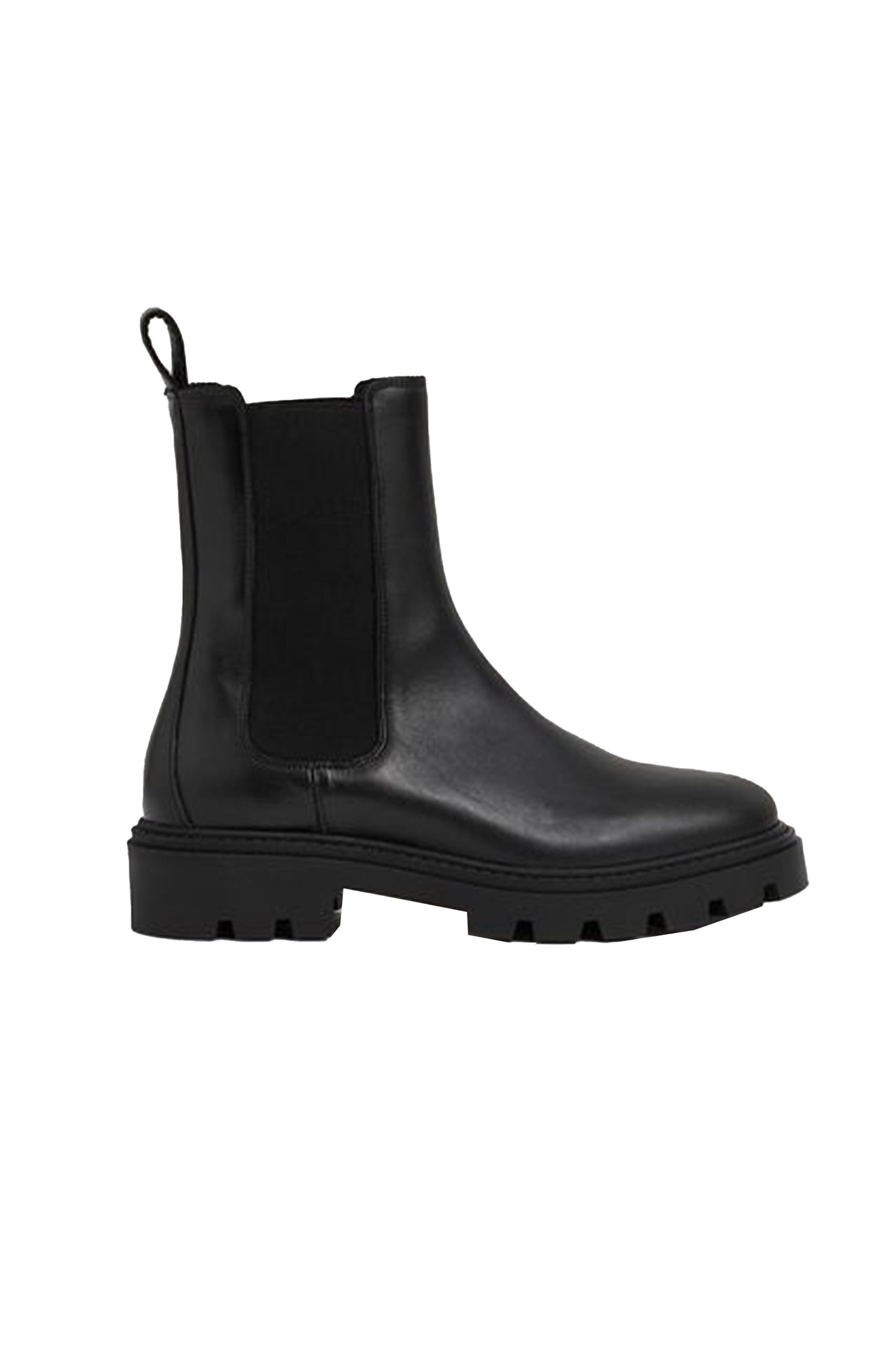 Leather Cleated Sole Chelsea Boots