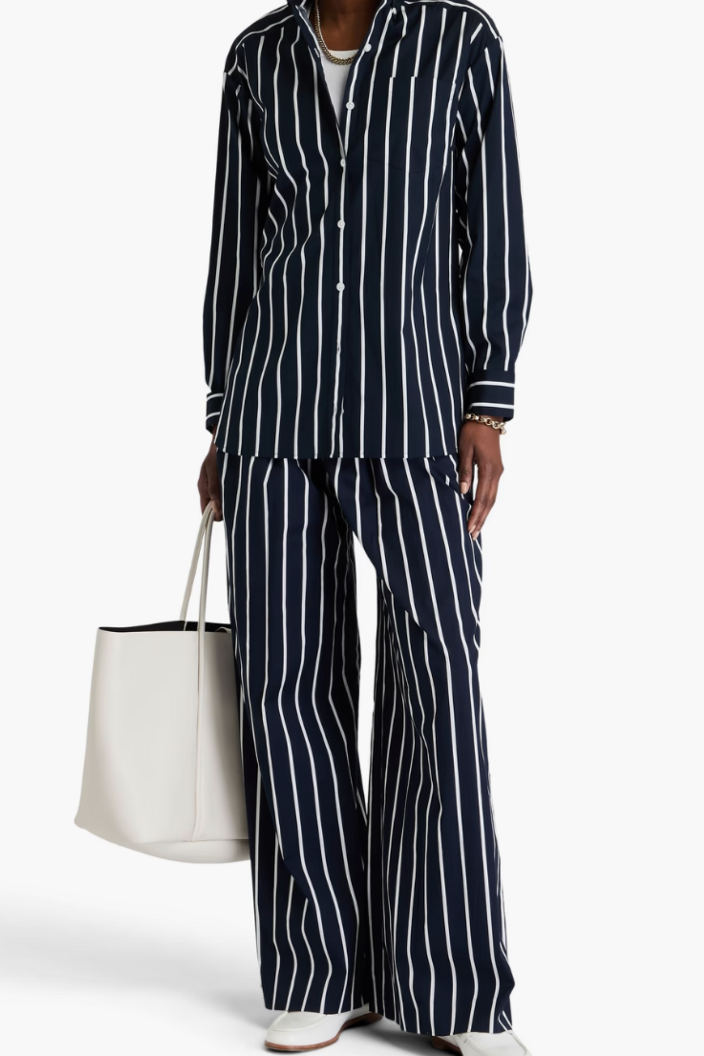 LLyod Striped Stretch-cotton Poplin Shirt