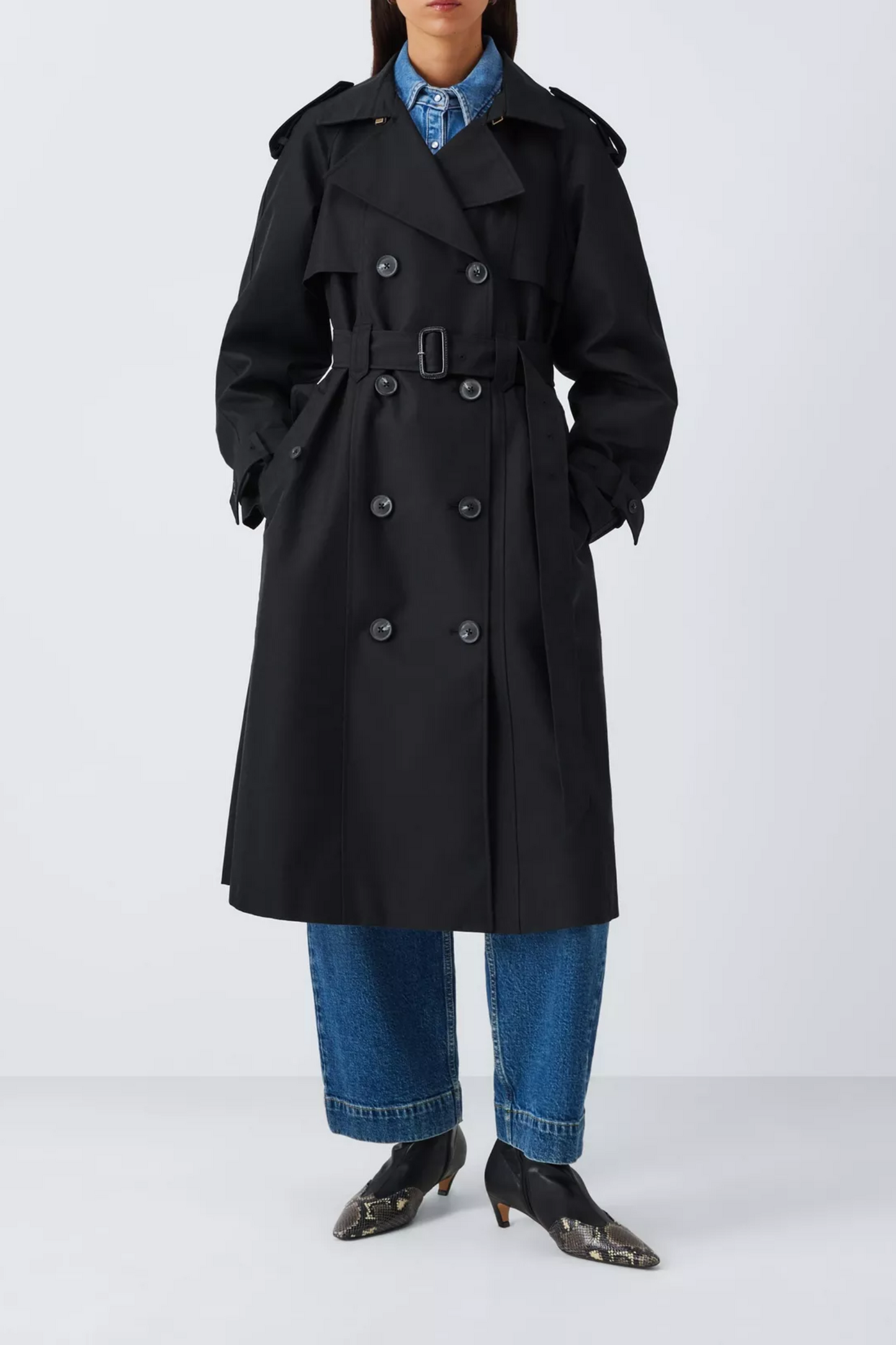 Water Repellent Belted Trench Coat