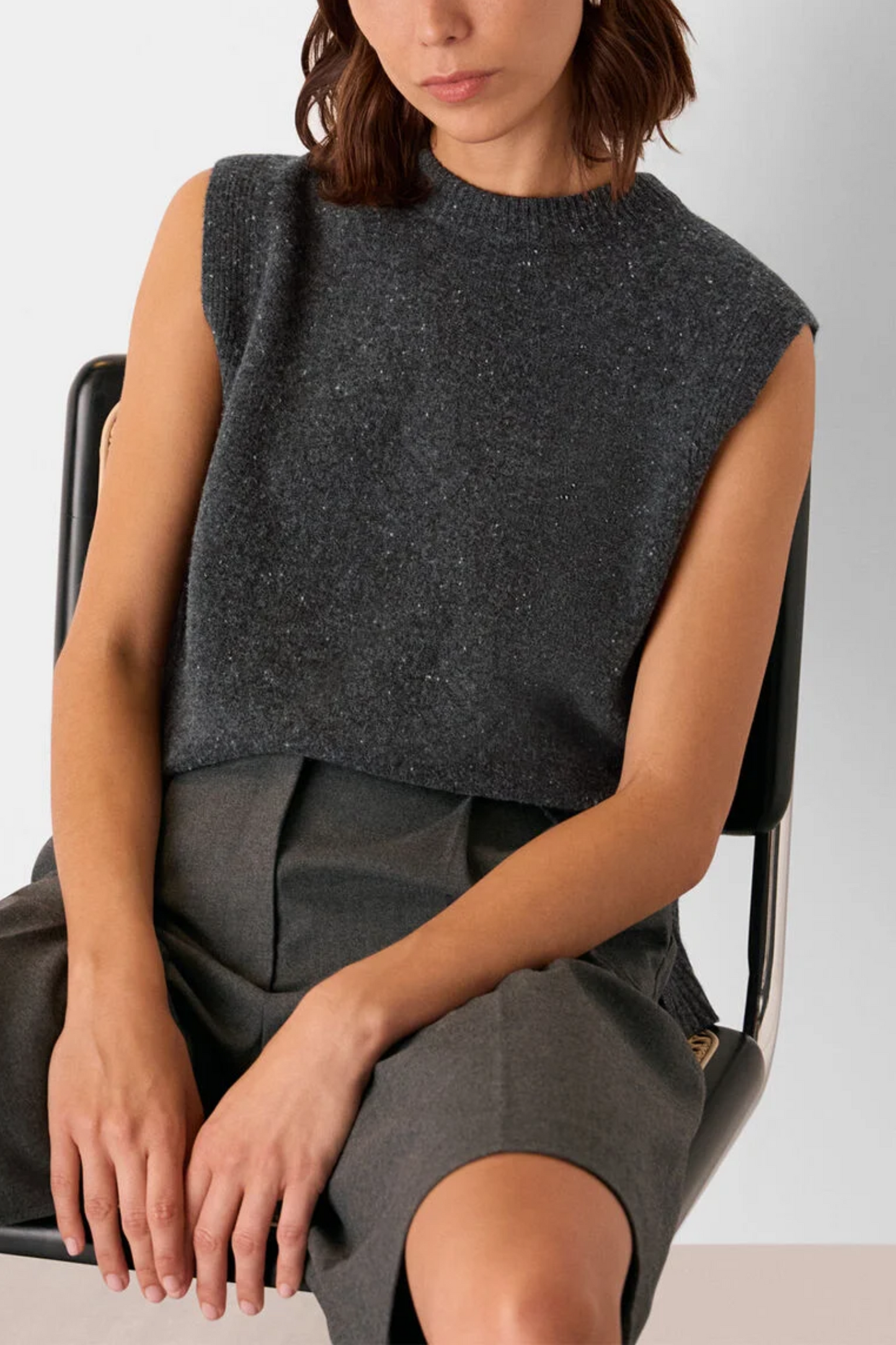 Wool Fleck Sleeveless Tank