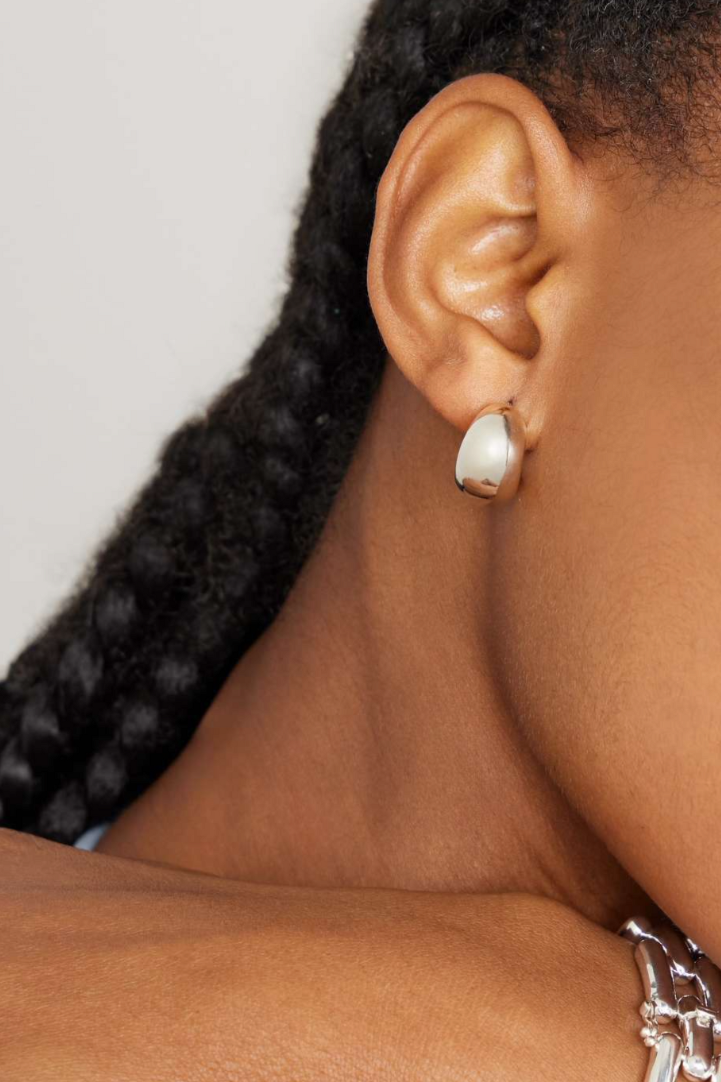 The Simone silver hoop earrings
