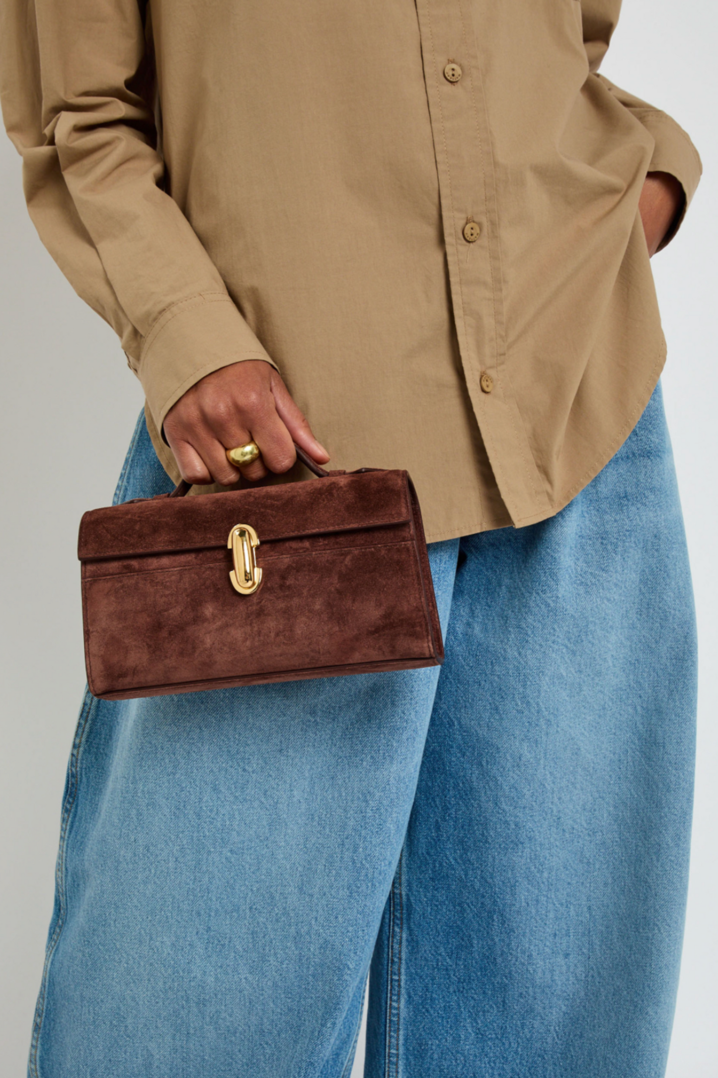 Symmetry Suede Pochette