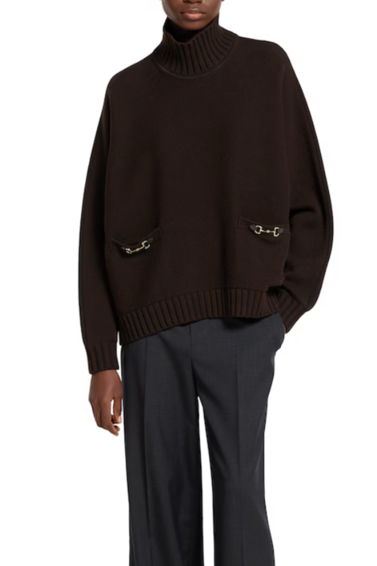 Wool cashmere sweater with Horsebit