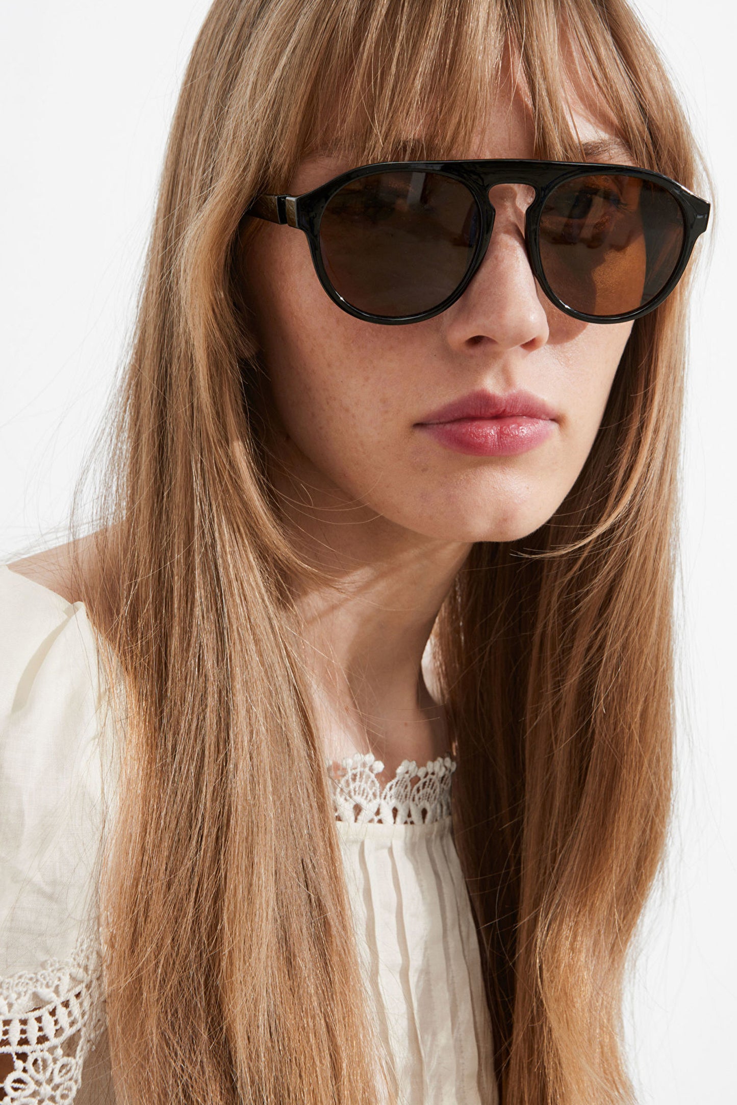 Rounded Aviator Sunglasses