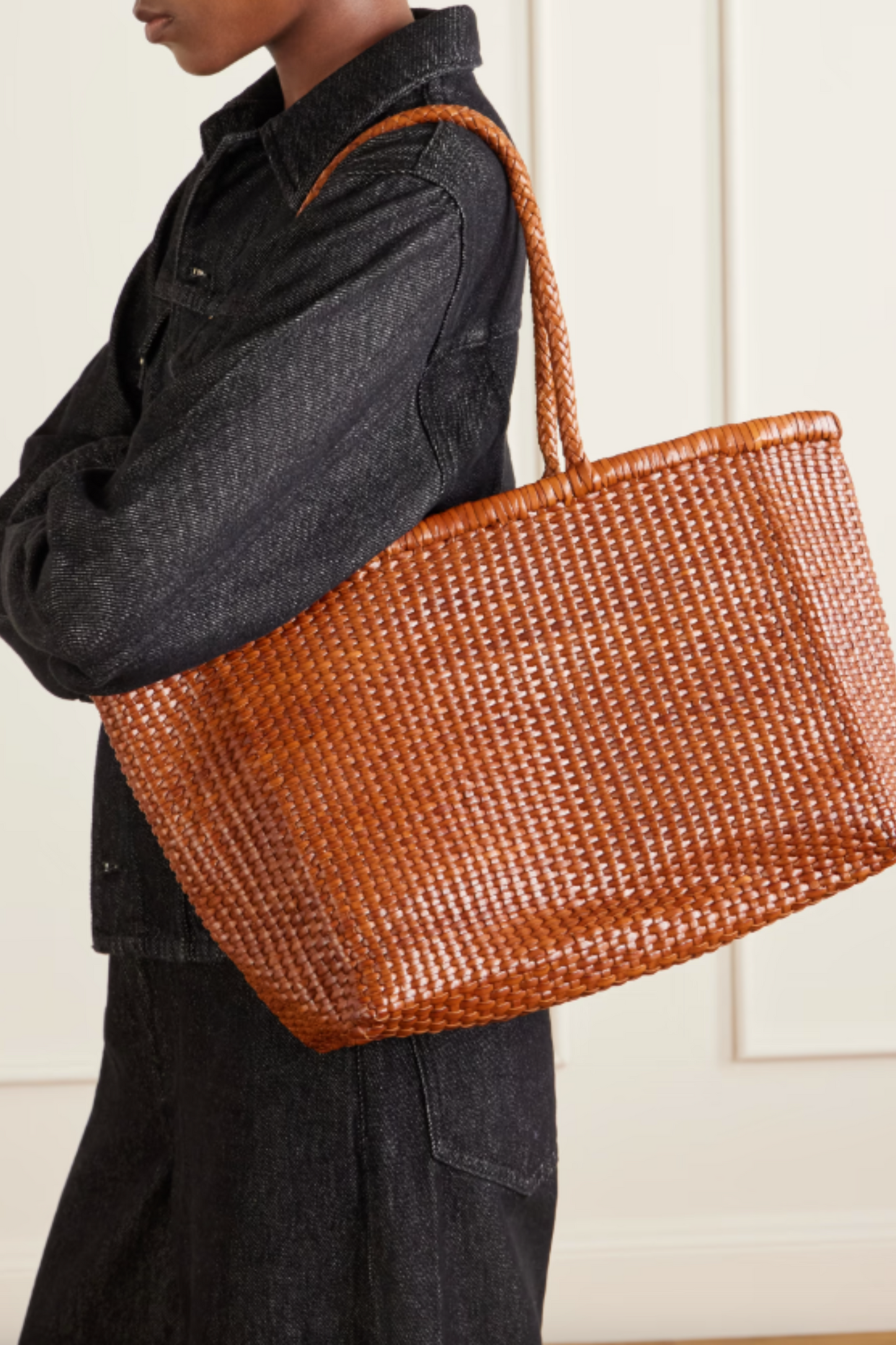 B Weave Leather Tote