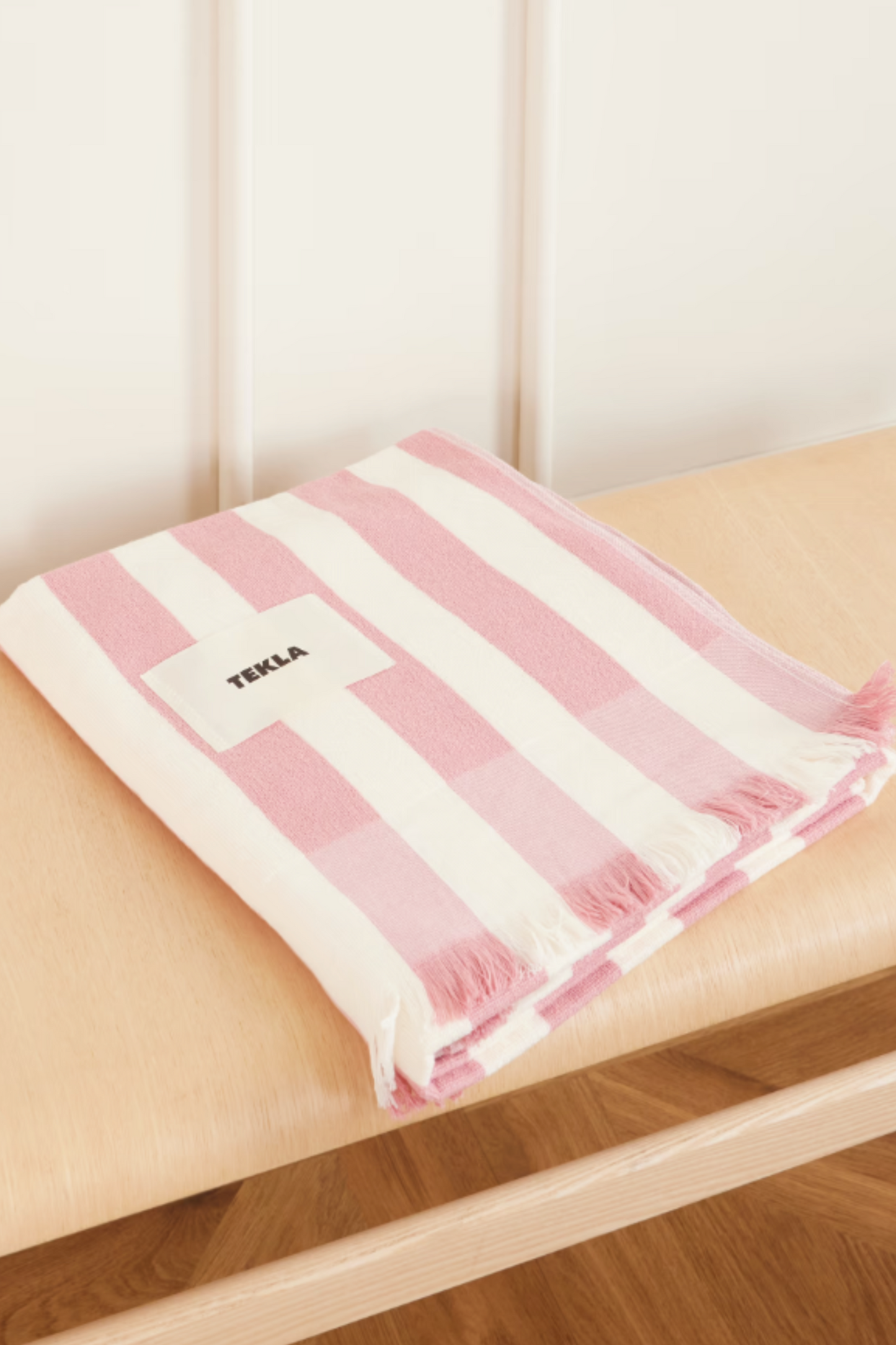 Palma striped organic cotton-terry beach towel