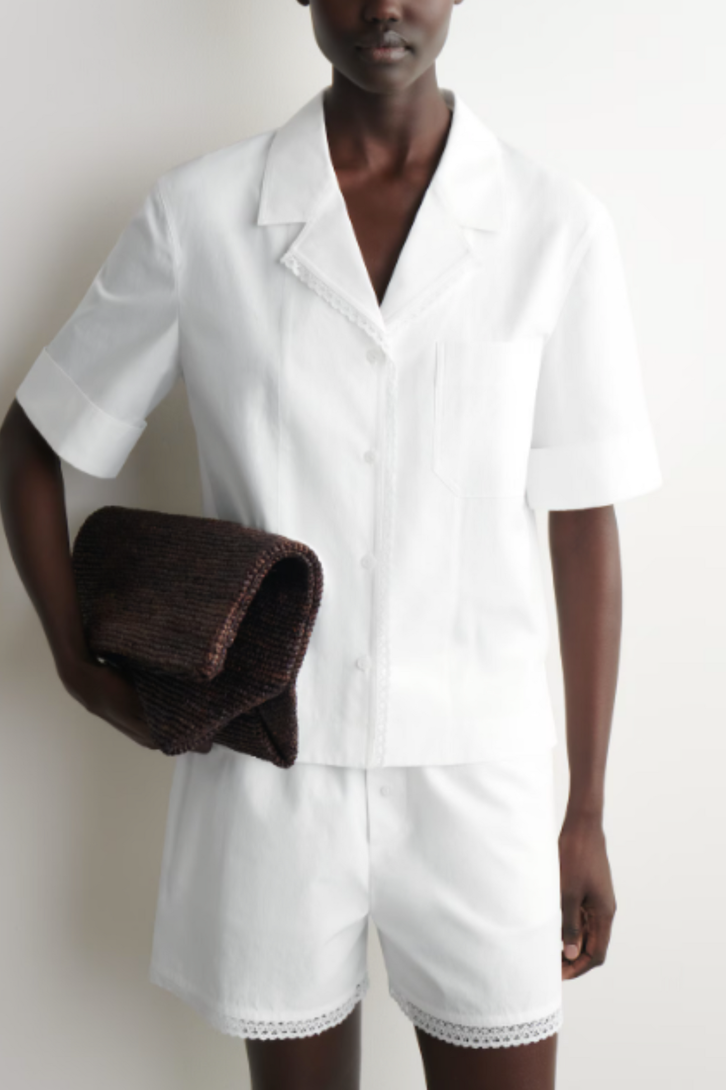 Lace-Trimmed Resort Shirt
