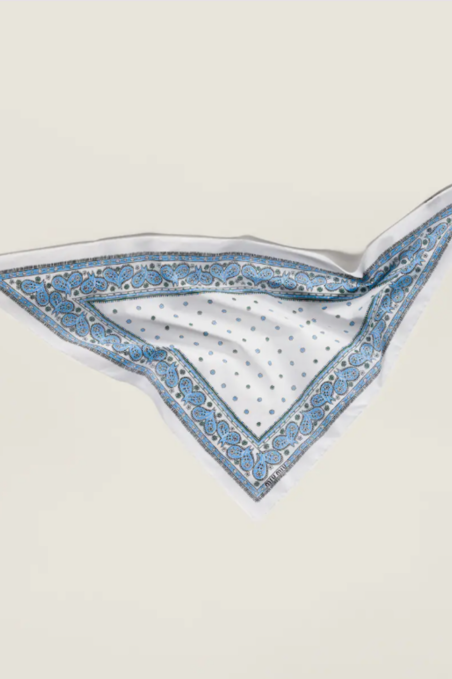 Printed twill scarf