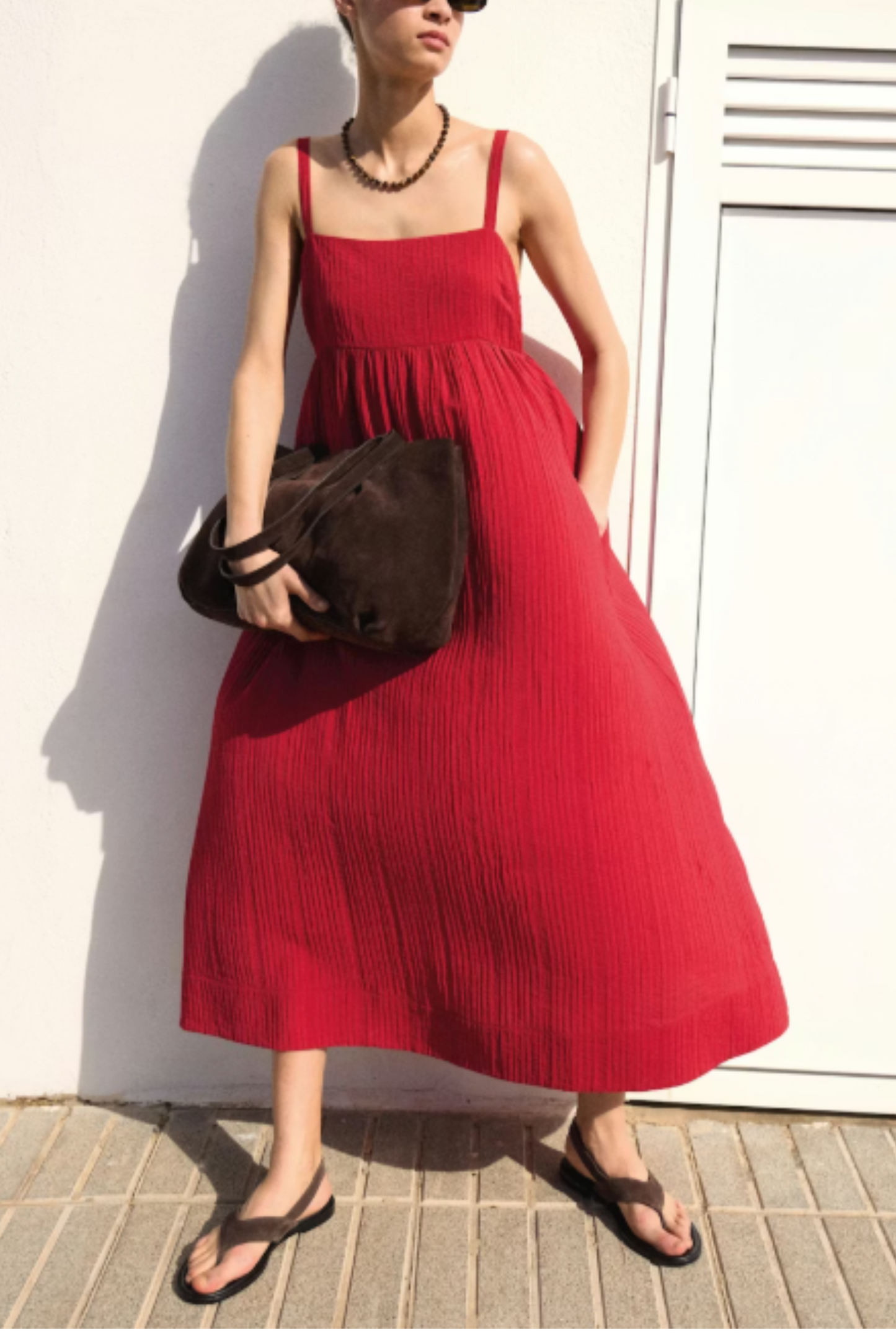 Nami Crinkle Strappy Maxi Dress