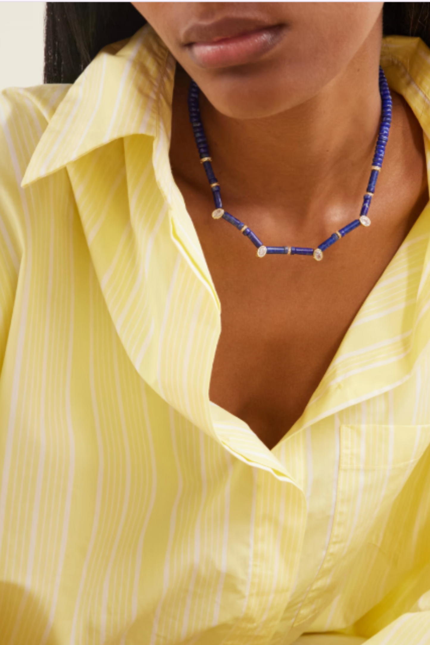 Lapis Lazuli And Crystals Beaded Necklace