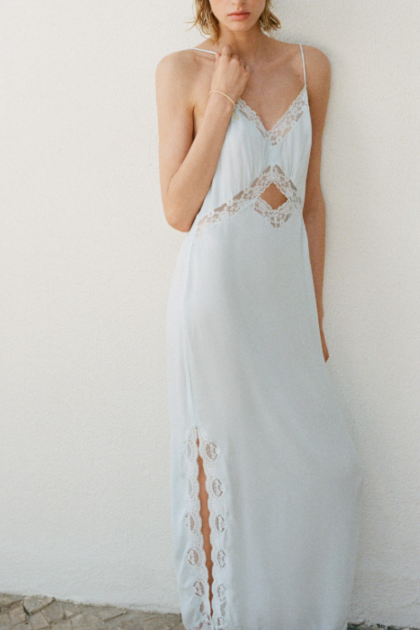 Lace-Trimmed Strappy Dress