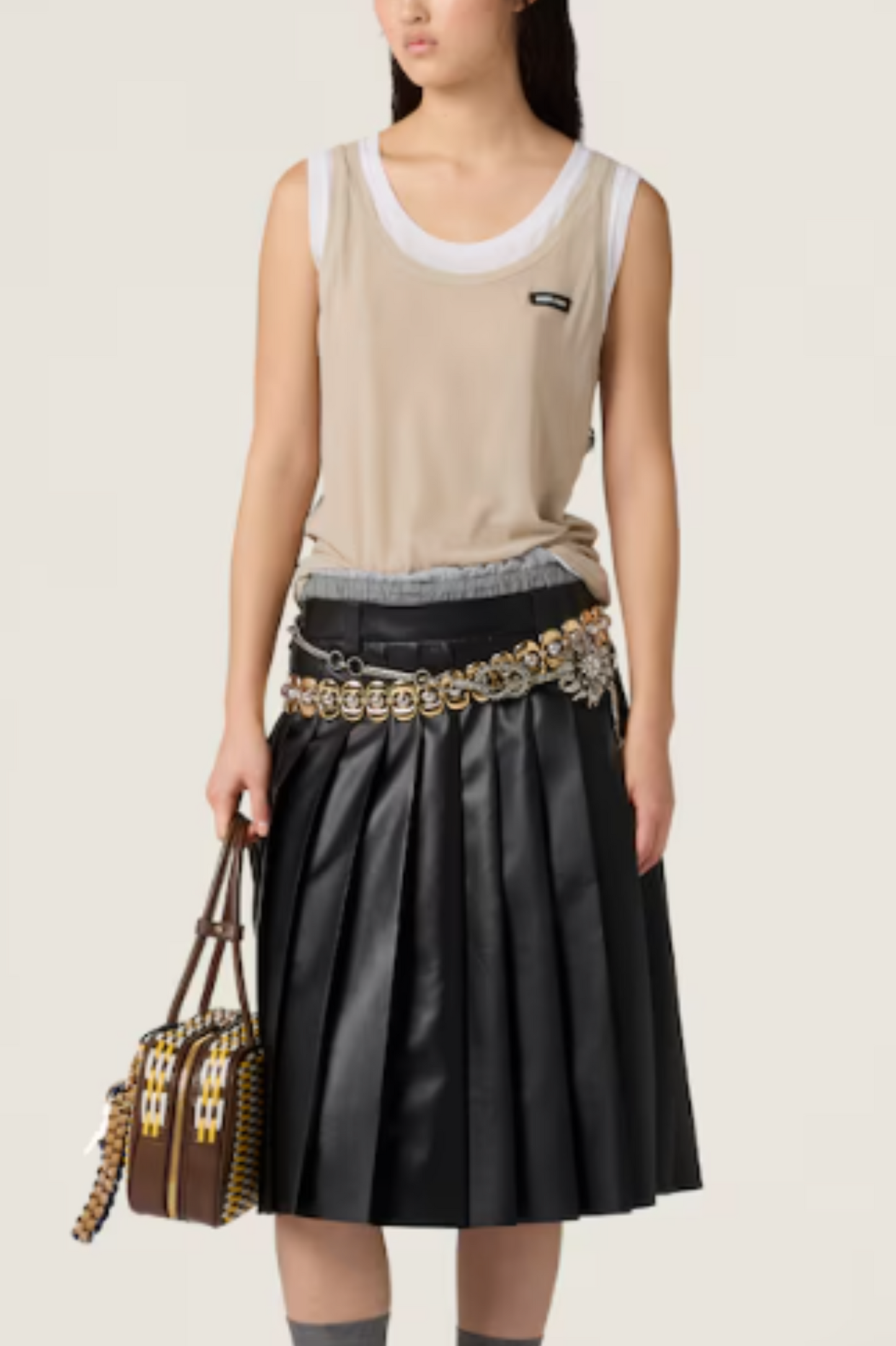 Ribbed Jersey Tank Top