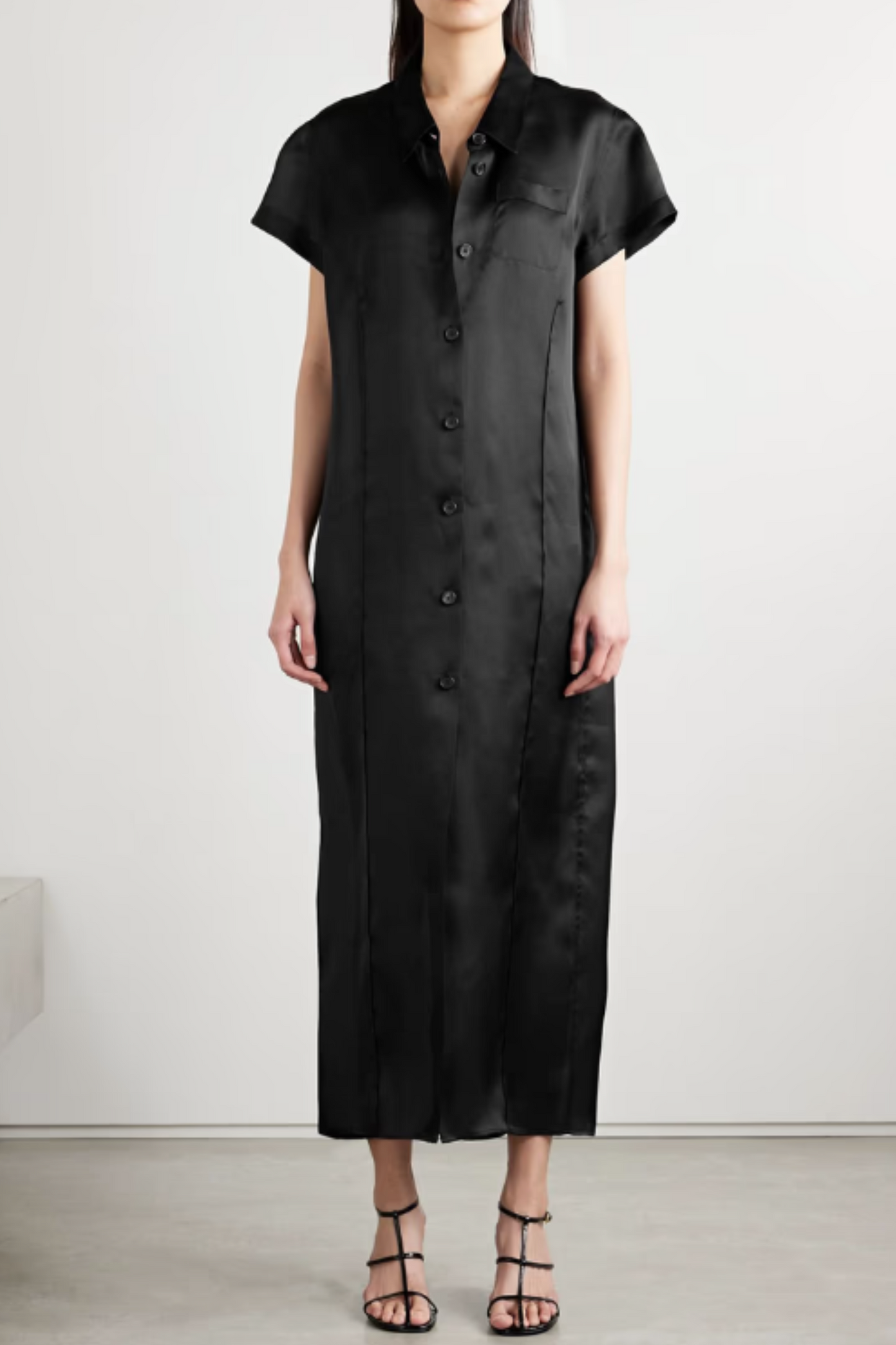 Effy Silk and Cotton-Blend Organza Midi Shirt Dress