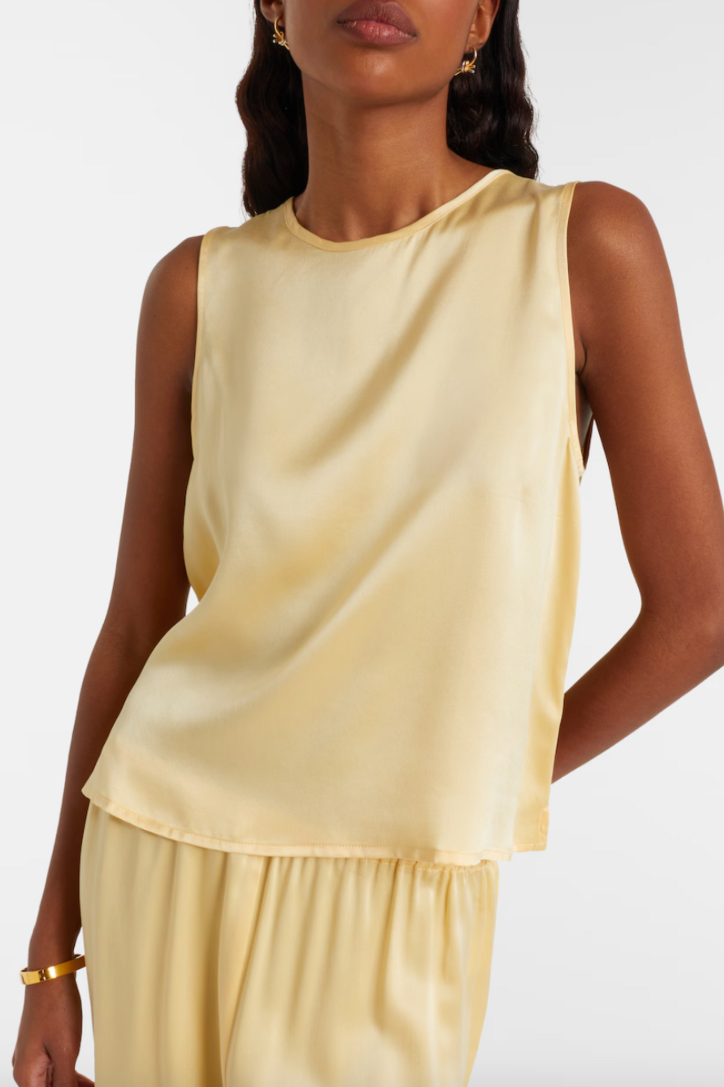 Silk Charmeuse Tank Top