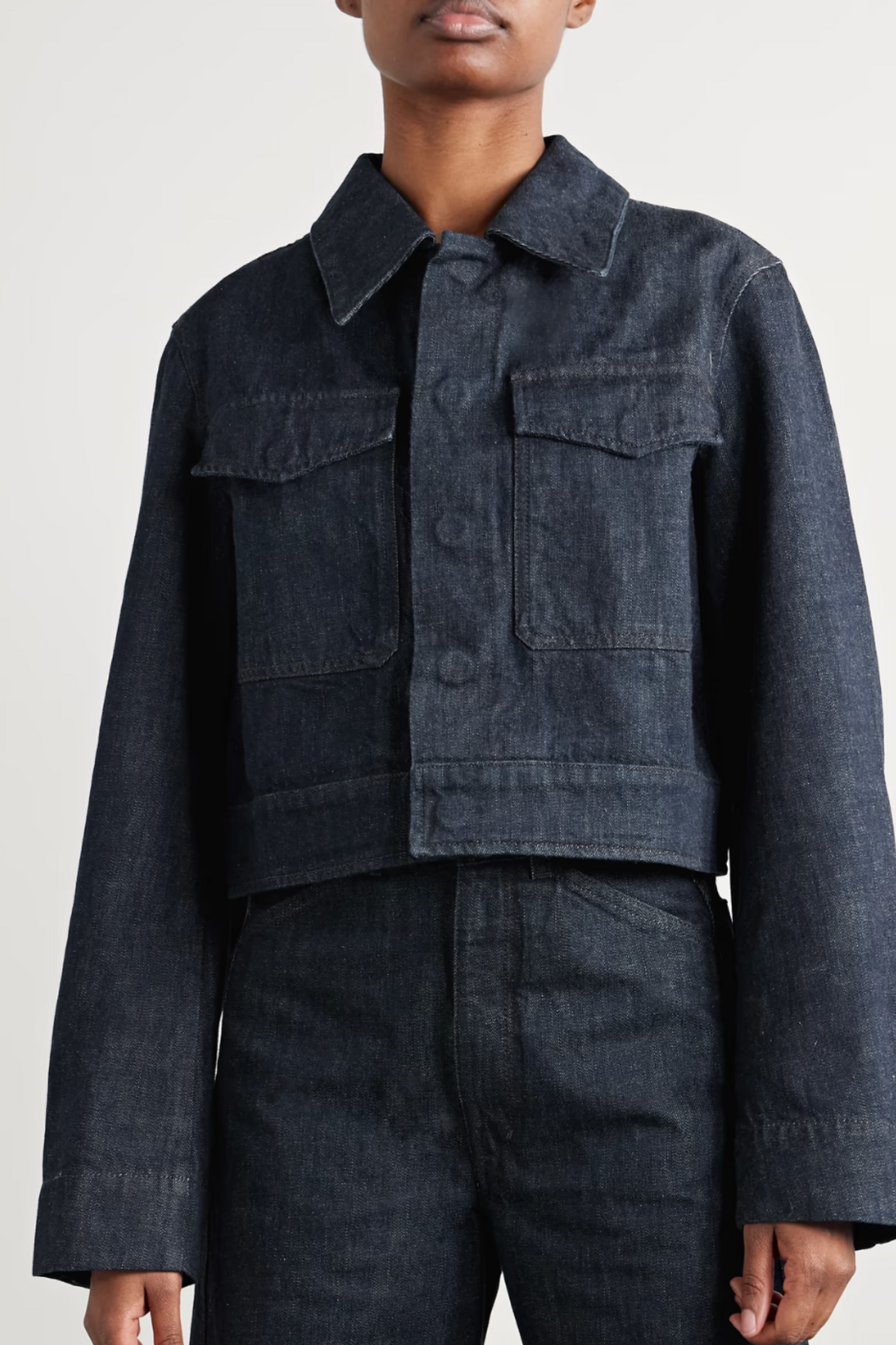 Cropped denim jacket