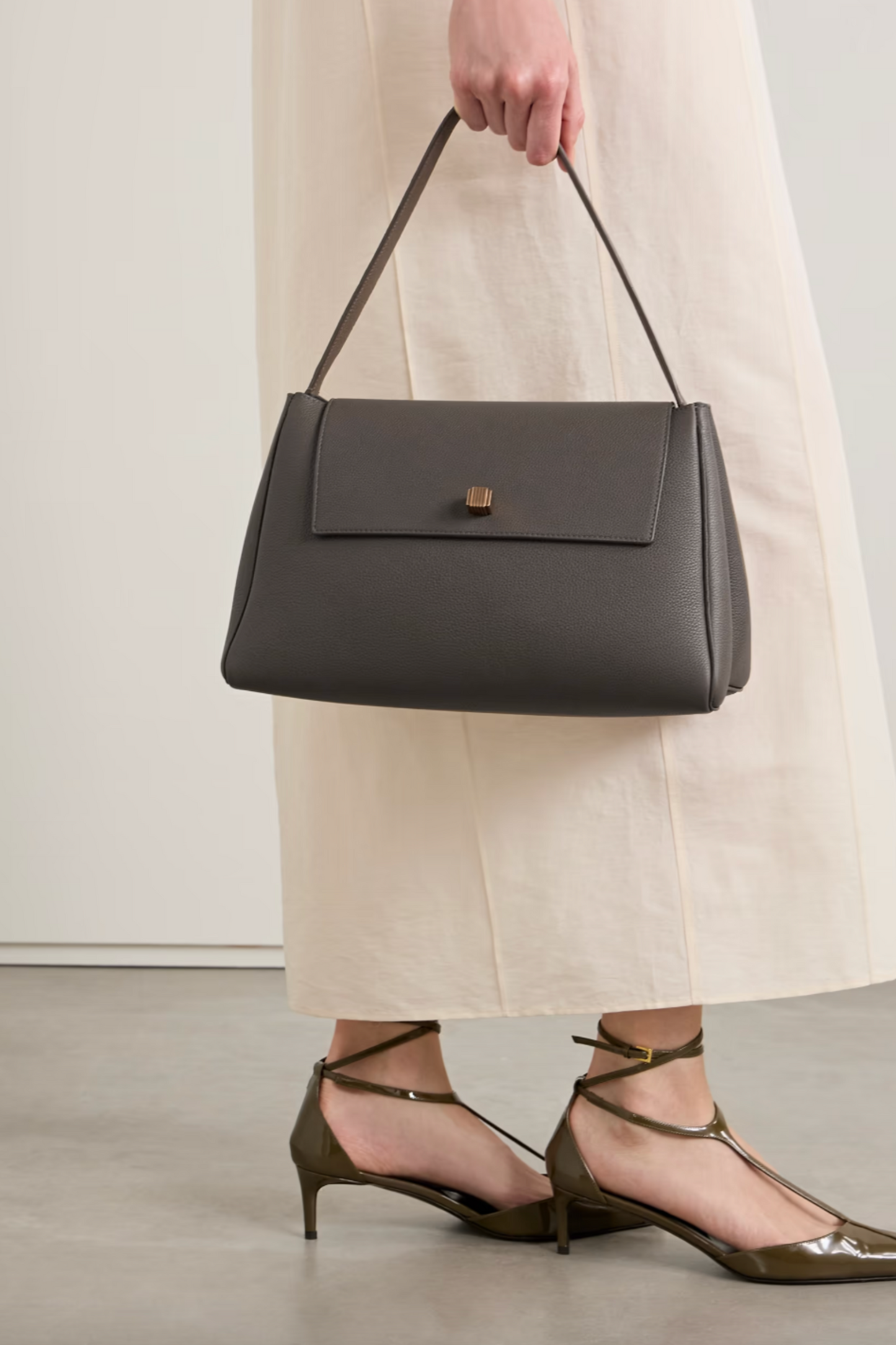 Audrey Textured-leather Shoulder Bag