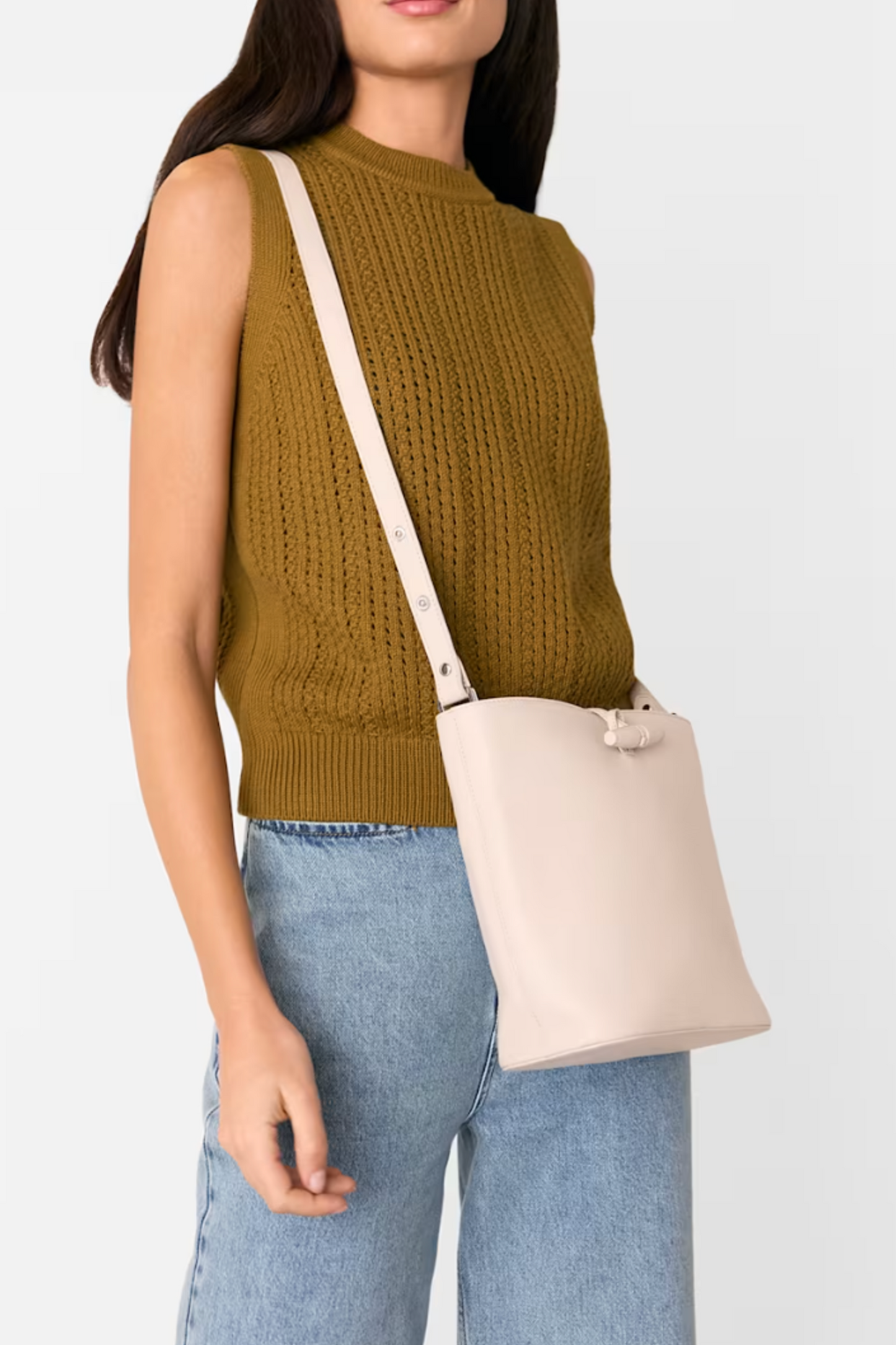 Ivory Cleo Toggle Bucket Bag