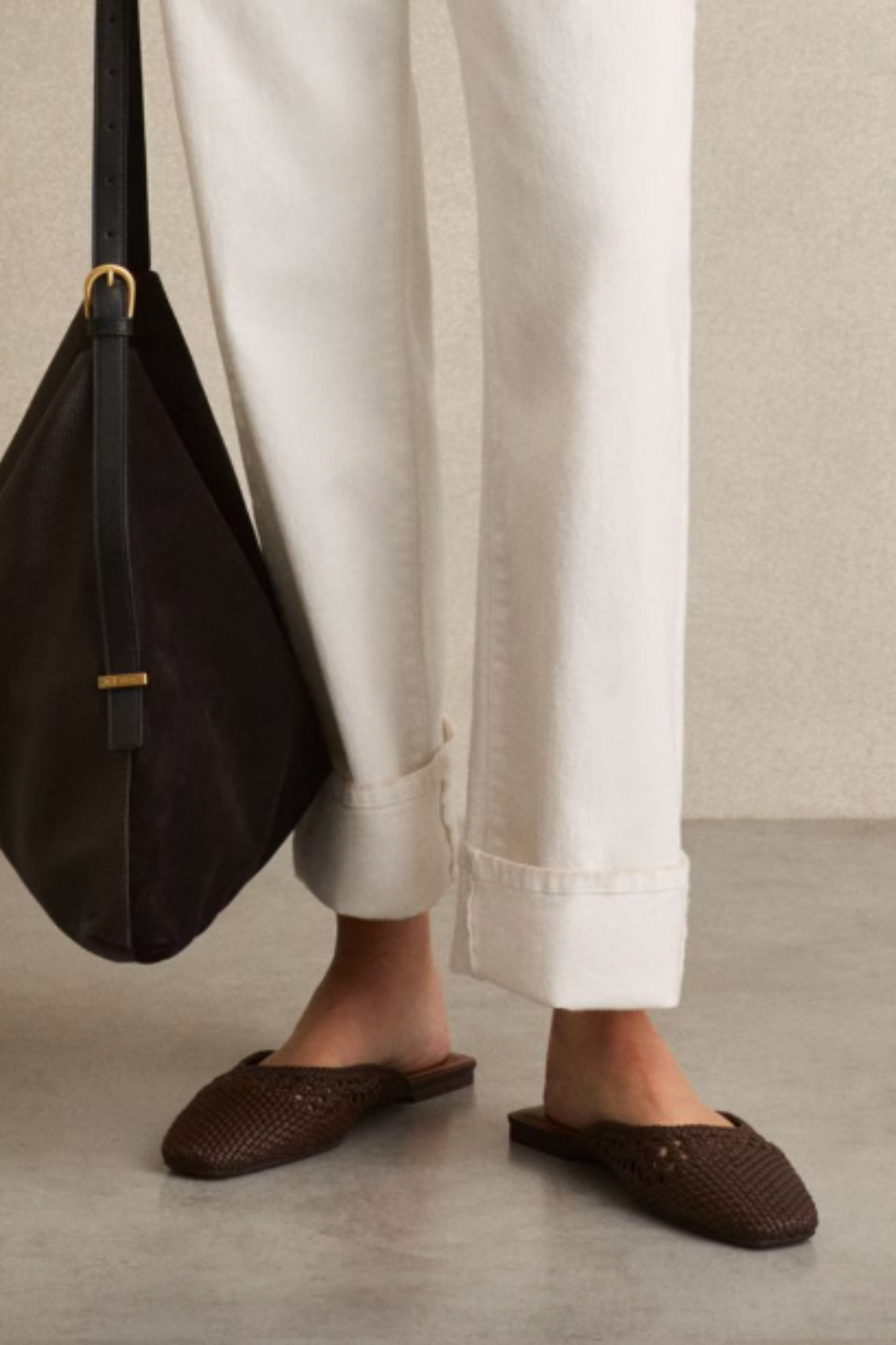 Marta Woven Slip-On Mules in Chocolate