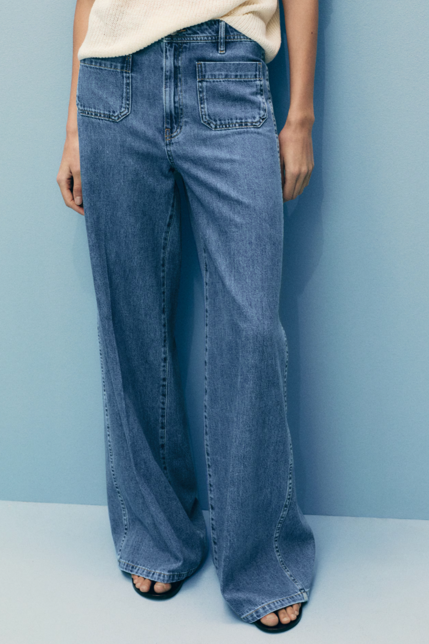 Wideleg Jeans With Pockets