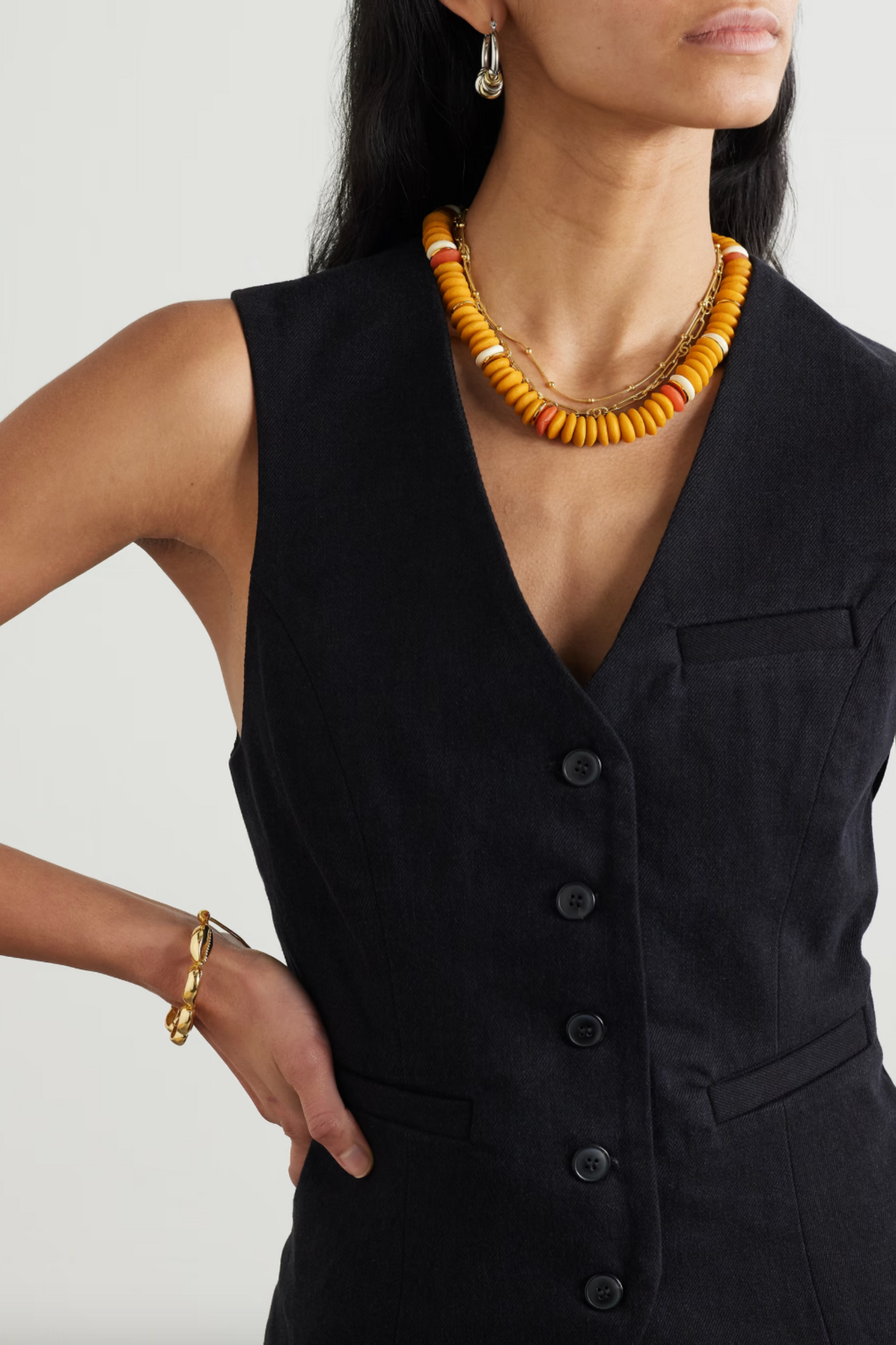 Laguna Gold-tone Beaded Necklace