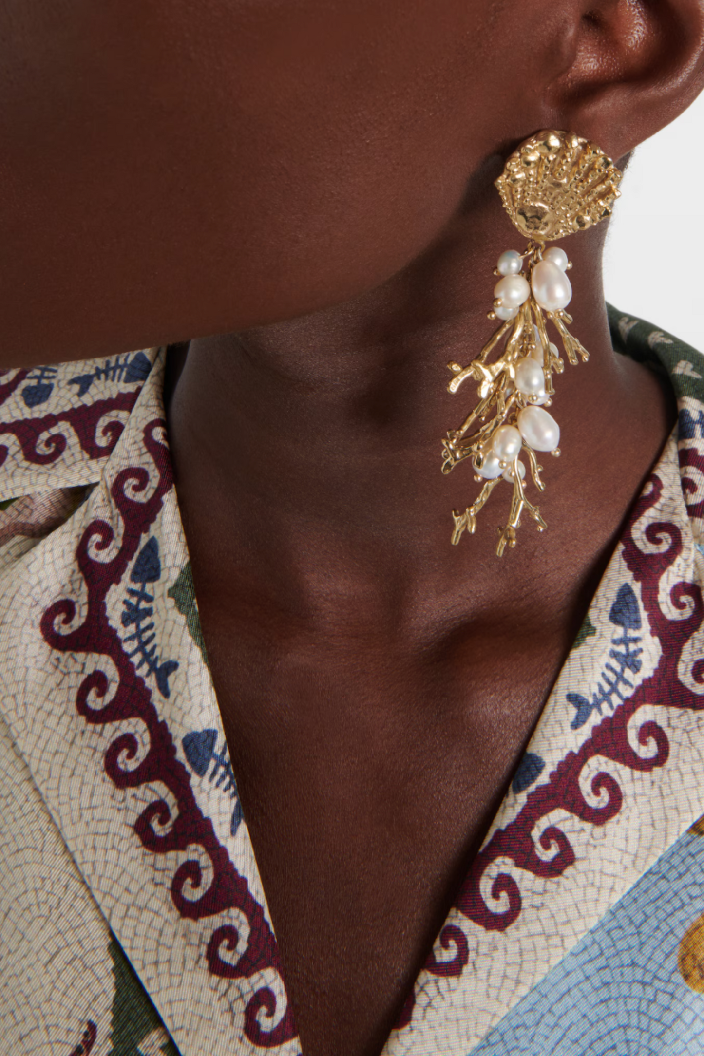 Freshwater Pearl-embellished Drop Earrings